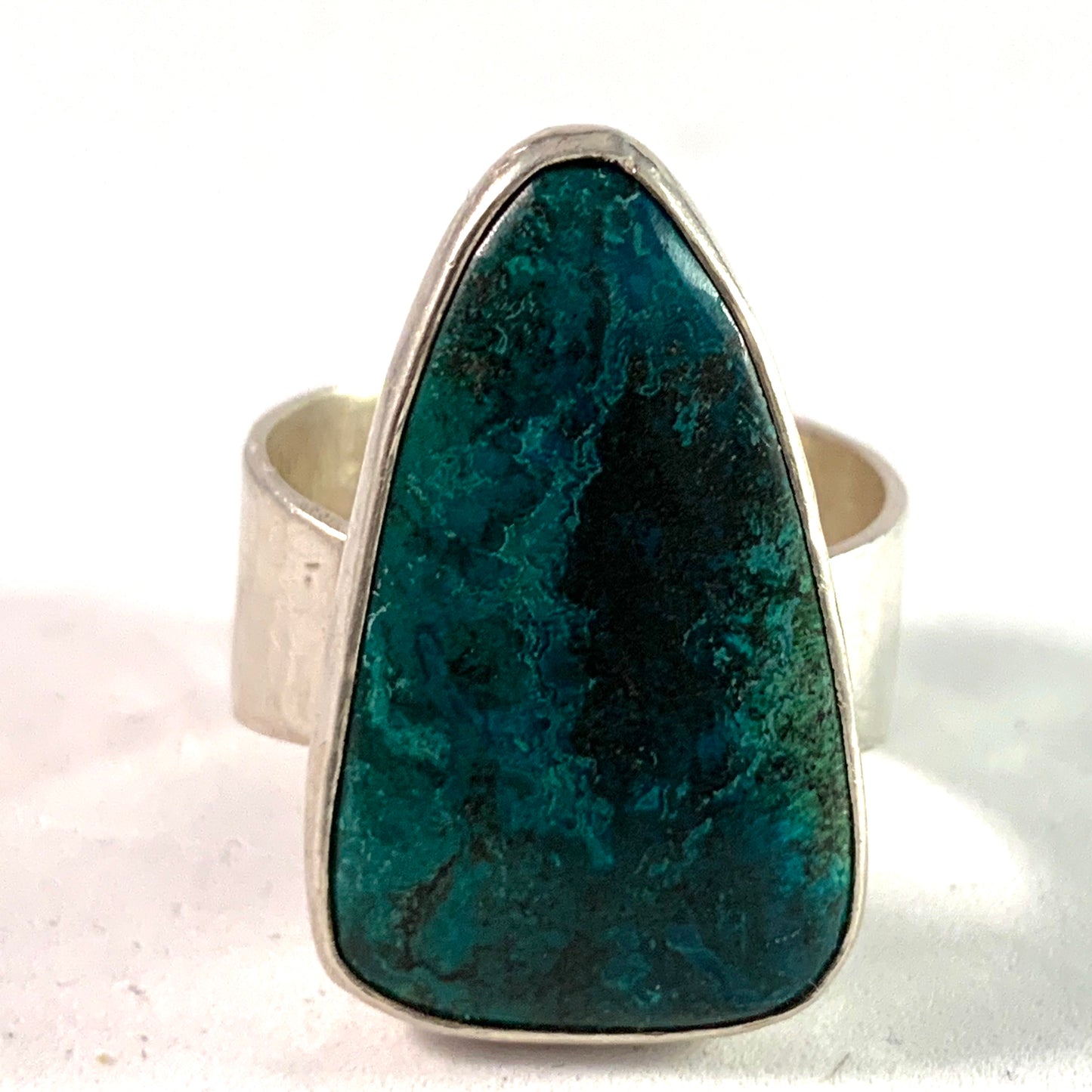 Israel. Swedish Import 1970s Bold Sterling Eilat Stone Ring.