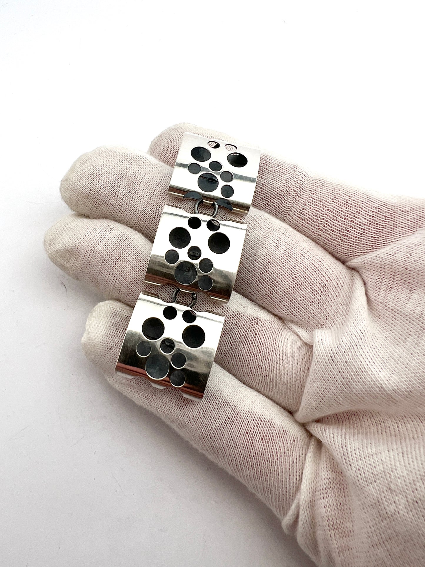 Elis Kauppi, Kupittaan Kulta Finland 1968. Vintage Space Age Solid Silver Pendant.