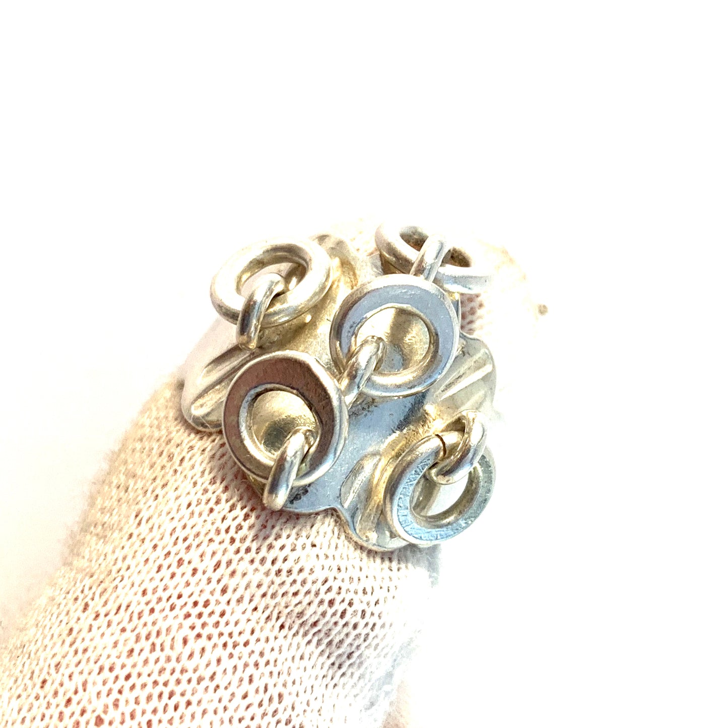 Juhls Kautokeino, Norway Vintage 830 Silver Traditional Sami Laplander Ring.
