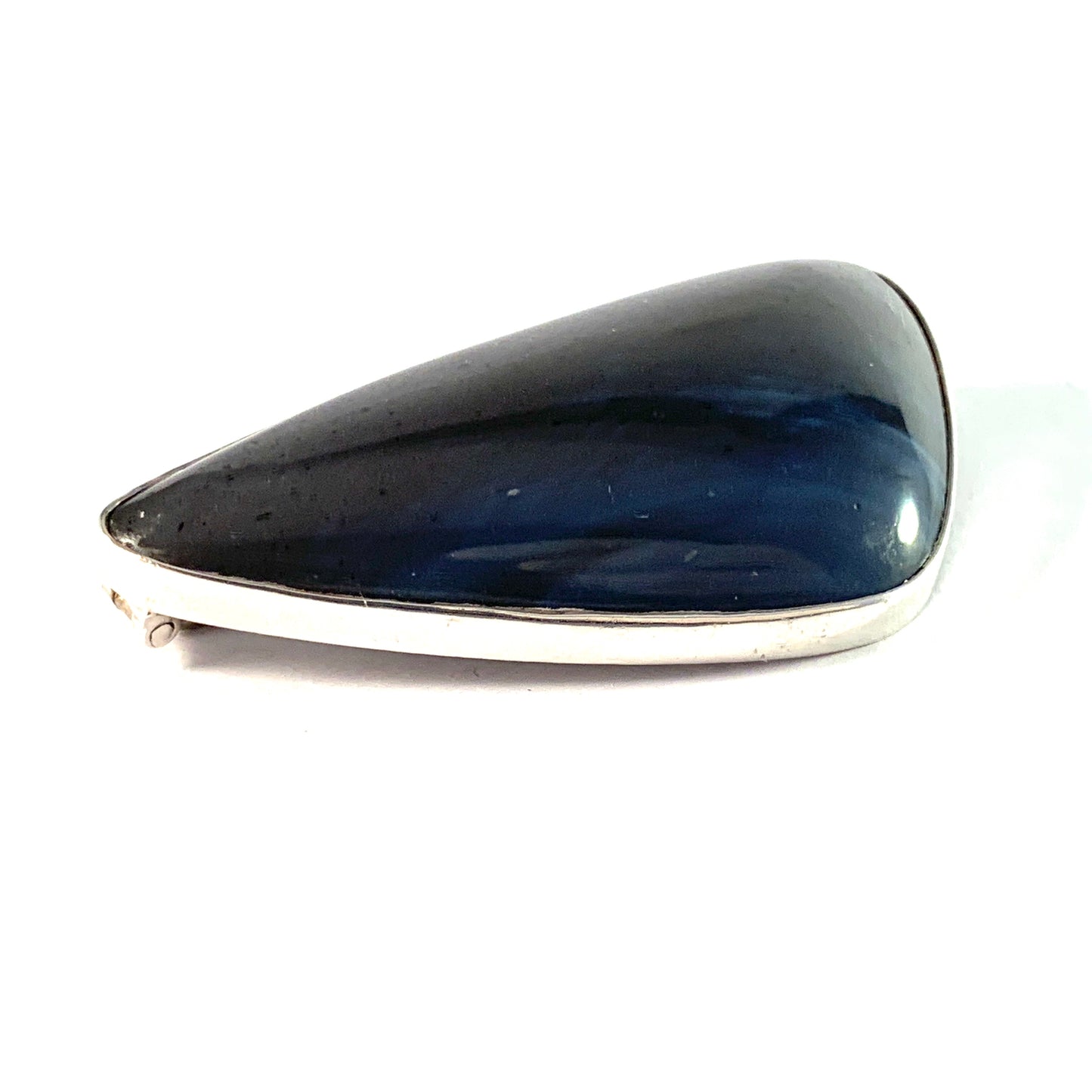 Märta Lindgren, Sweden 1963. Sterling Silver Bergslagen-stone Brooch.