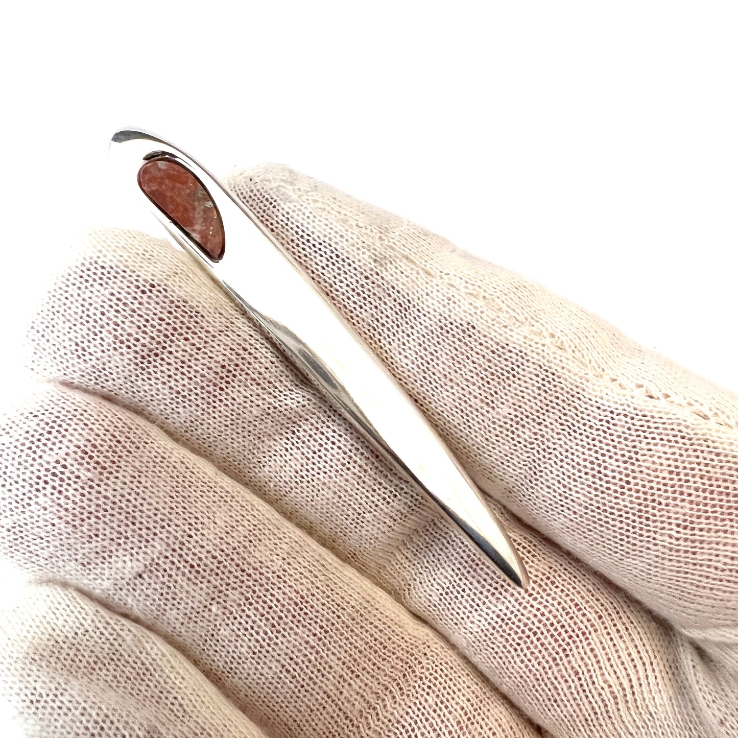 Rauno Oma Mättö, Finland 1992. Vintage Silver Polar Hardstone Brooch.