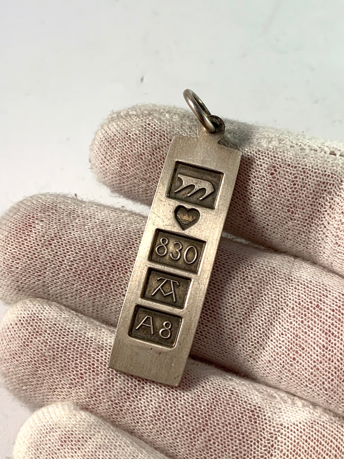 Sten & Laine, Finland year 1978 Solid 830 Silver Pendant.