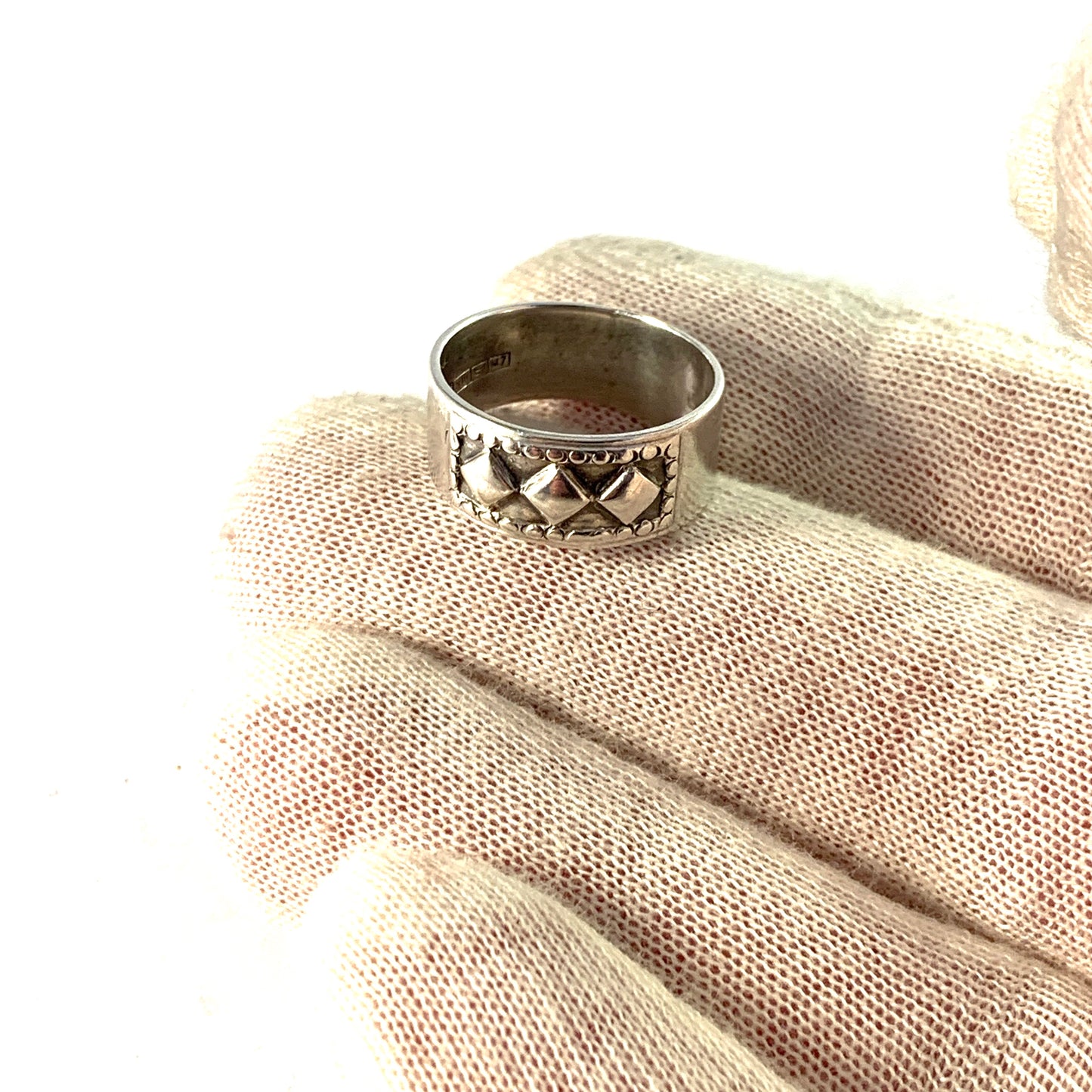 Erik Granit, Finland 1965. Vintage Solid Silver Band Ring