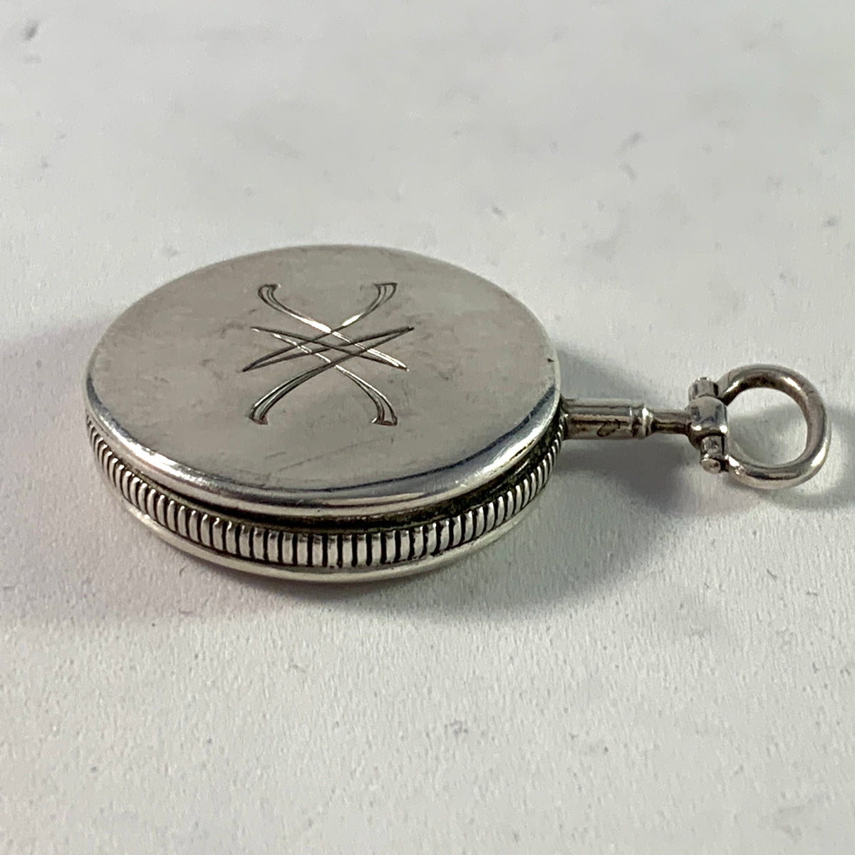 HG Vogt, Sweden 1852 Victorian Silver Locket Pendant.