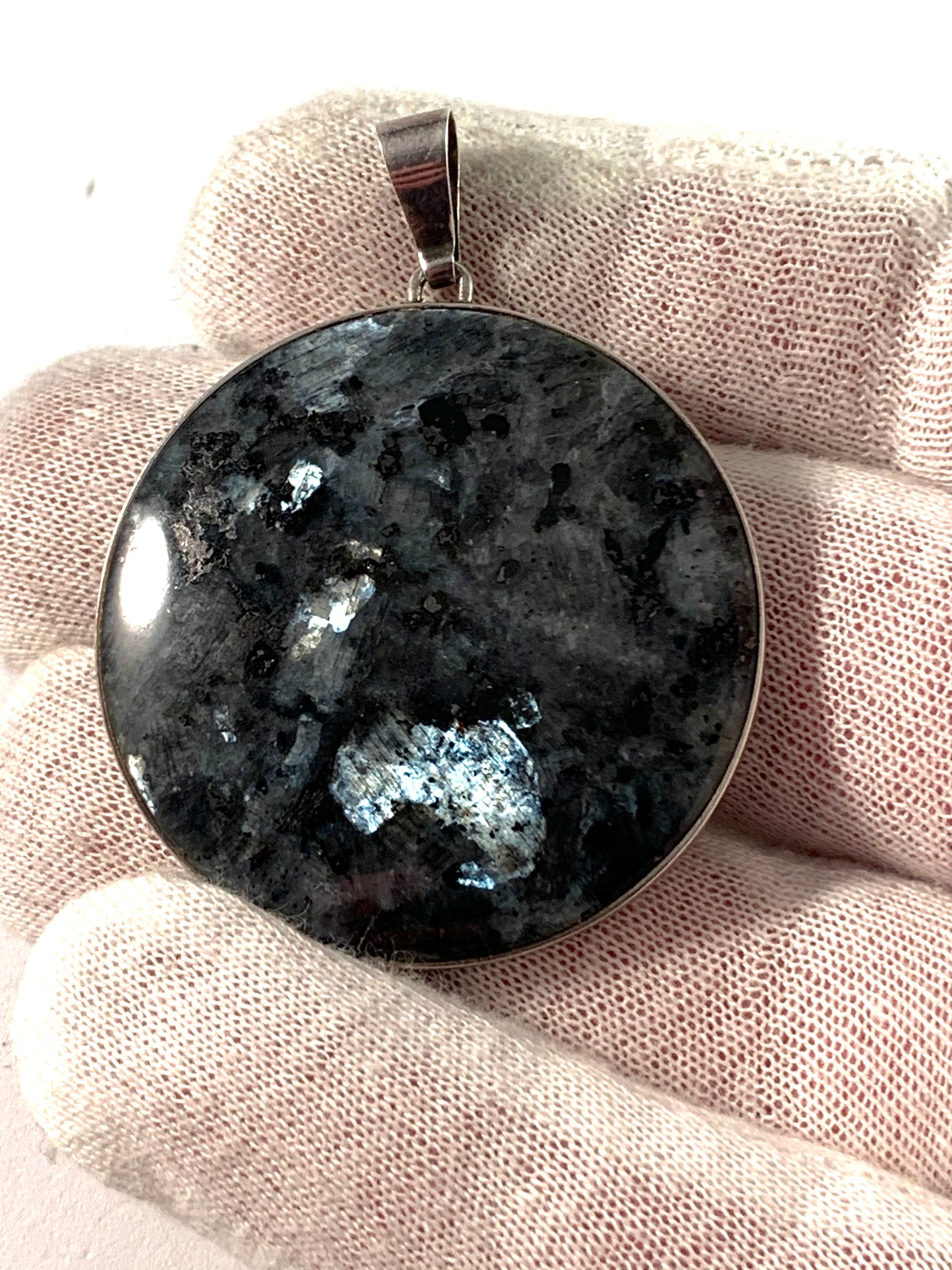 Stenlya, Stockholm year 1969 Sterling Syenite Pendant.