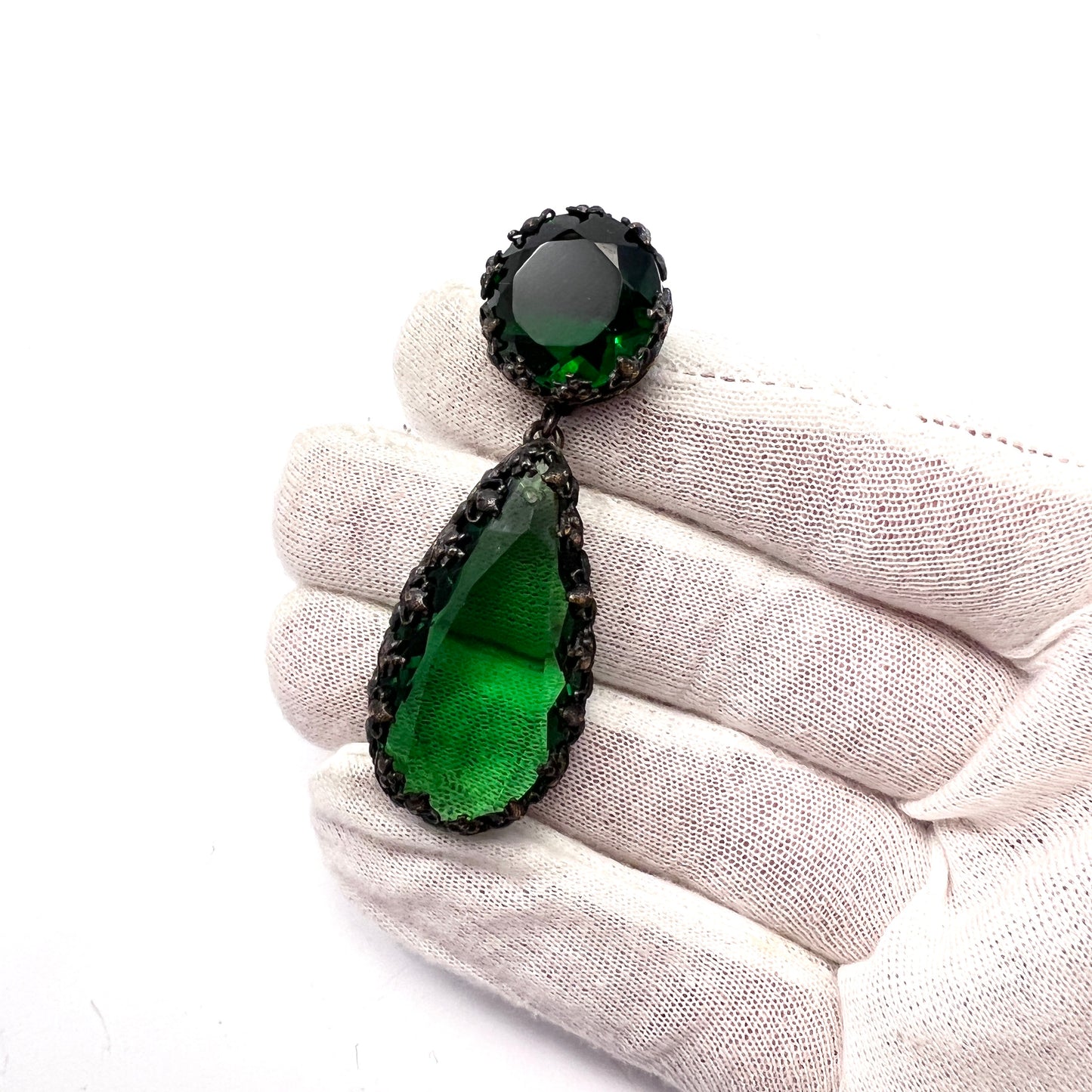 フランス、1930 年代頃、署名入り、Depose ヴィンテージ コスチューム ジュエリー ファー クリップ ブローチ。