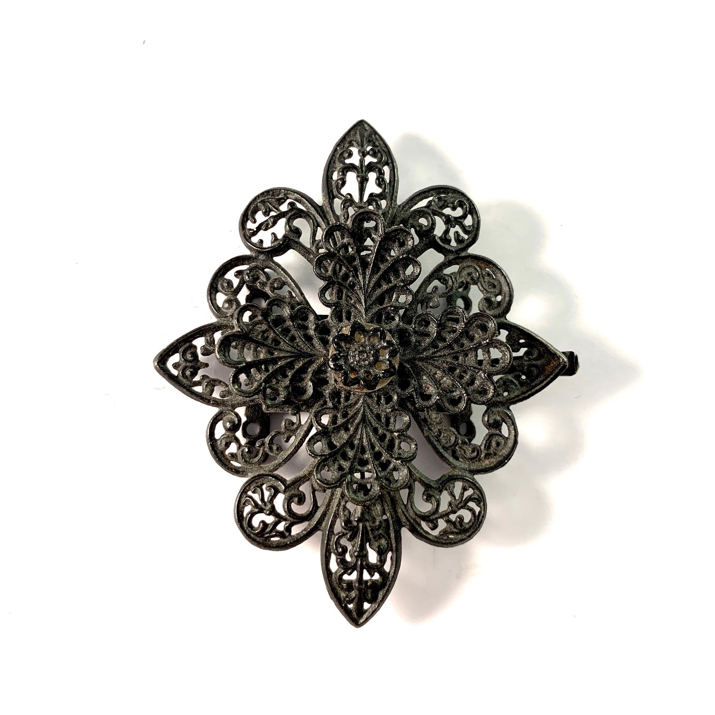 Berlin, Germany c 1820. Large Antique Georgian Iron 4 Strand Clasp.