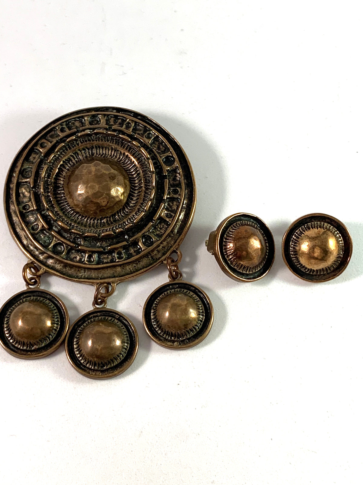 Unn Tangerud, for D Andersen Norway 1960s Bronze Set. Viking Copy Saga Series.