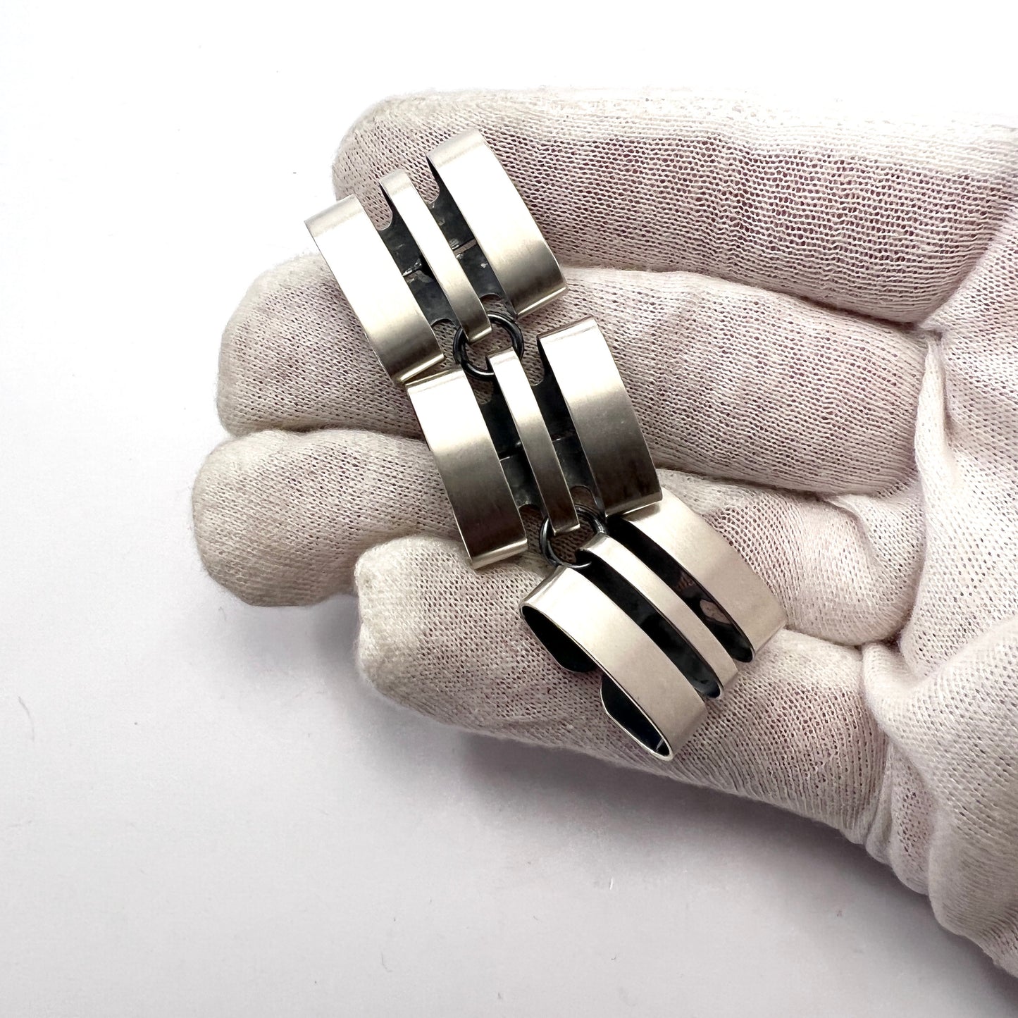 Elis Kauppi, Kupittaan Kulta Finland 1968. Vintage Solid Silver Large Pendant.