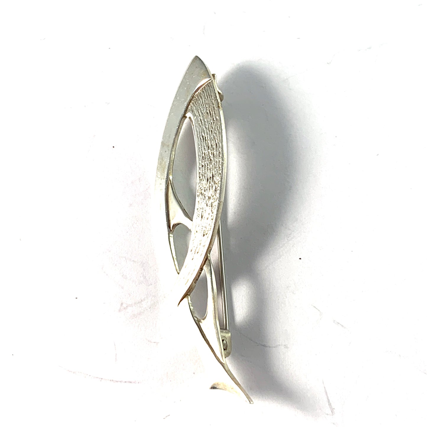 Germany early 1900s. Antique Jugendstil Solid 830 Silver Brooch.