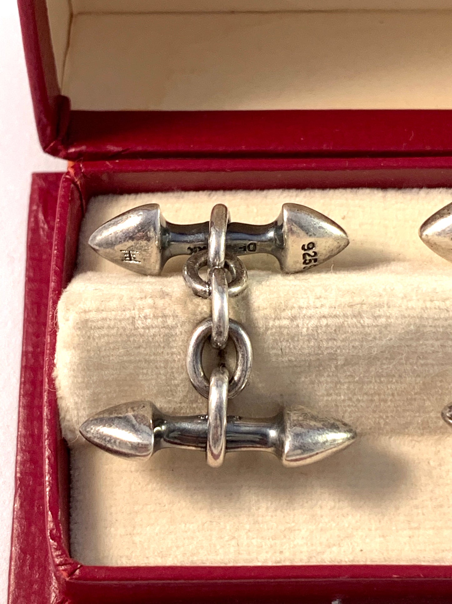 ハンス・ハンセン 1930-40年代 ボックス入りスターリング カフスボタン デザイン番号 62