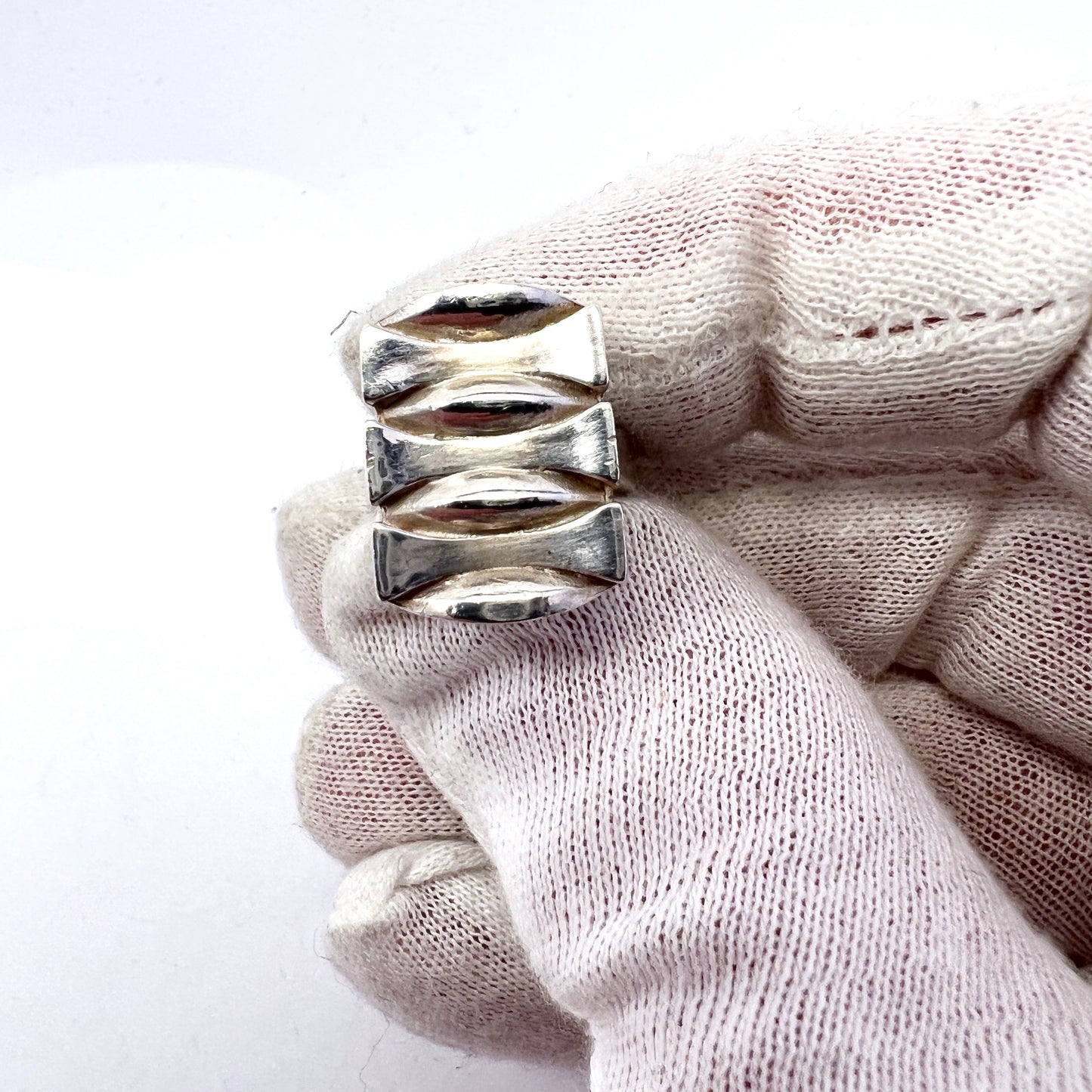 Bengt Hallberg, Sweden 1965. Vintage Modernist Sterling Silver RIng.