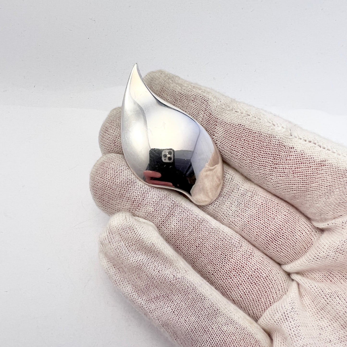 Aarre & Krogh, Denmark 1960s Sterling Silver Modernist Brooch