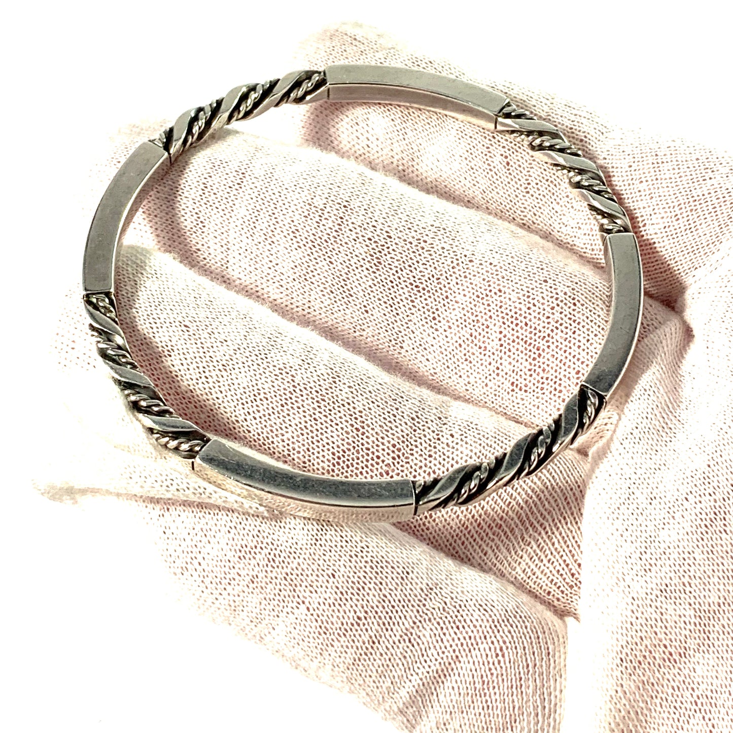 Georg Jensen, Copenhagen, Denmark. Vintage Sterling Silver Bangle Bracelet. Design 17C