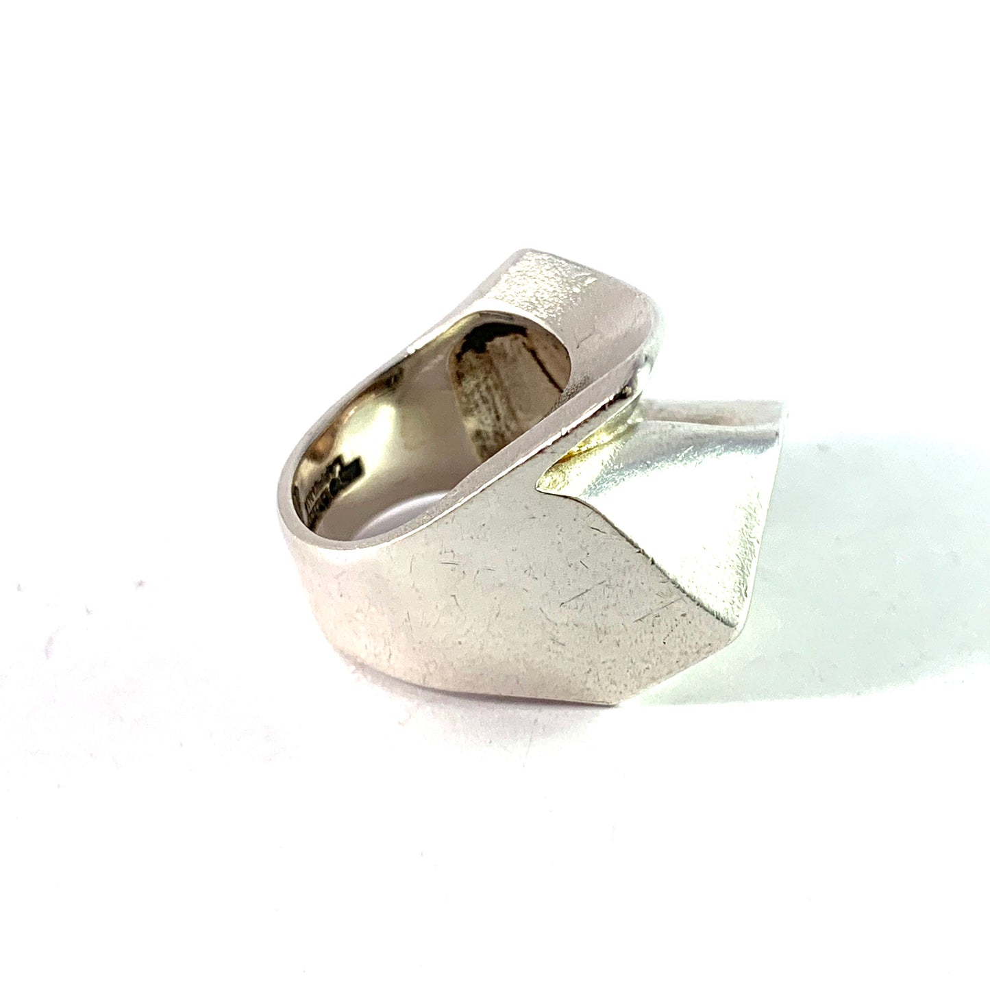 Björn Weckström for Lapponia, Finland 1976. Bold Sterling Silver Ring. Design Carina.