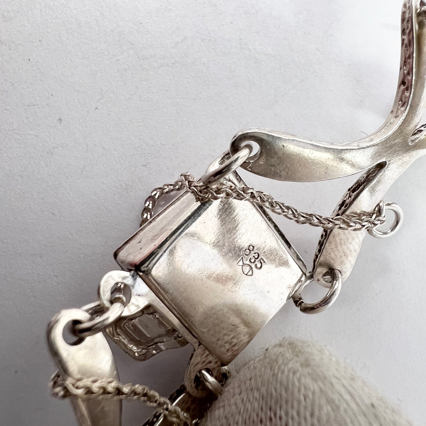 Fischland Ostseeschmuck, Germany 1970s Vintage 835 Silver Bracelet.