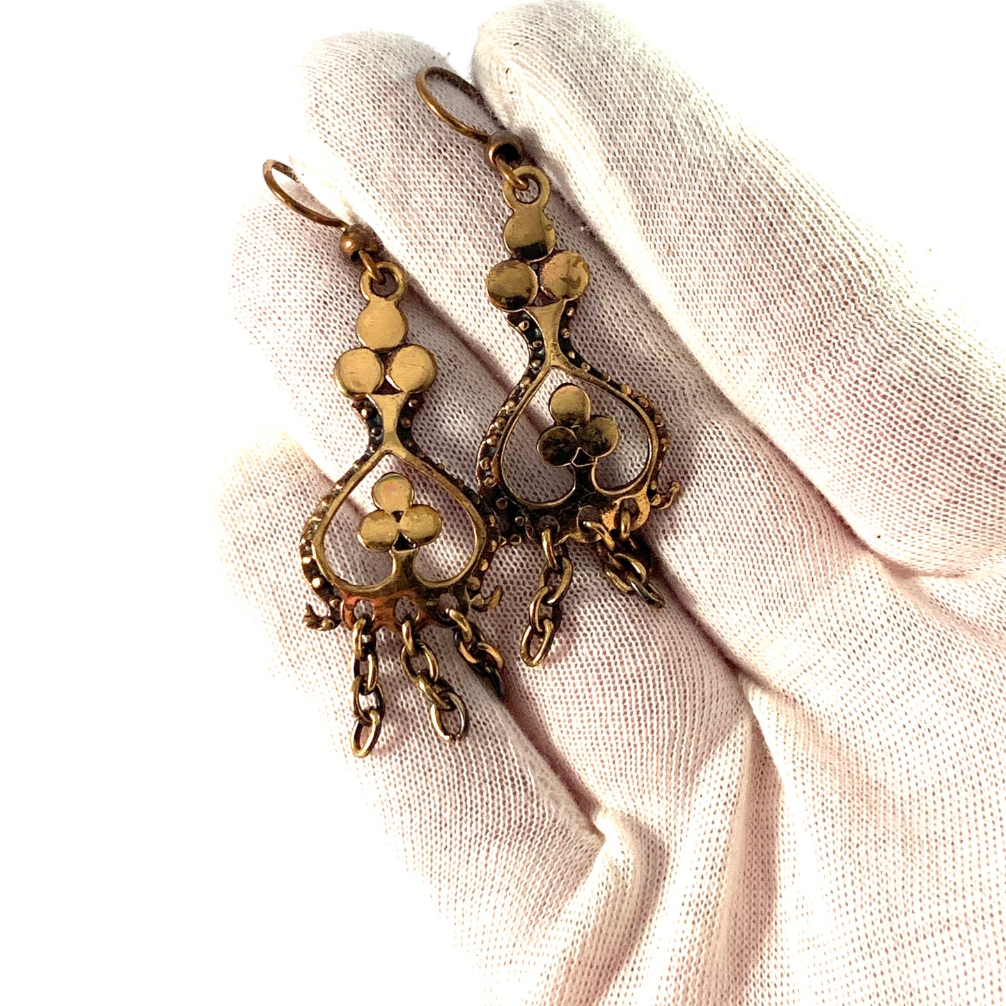 Valo Koru, Finland 1970s. Vintage Bronze Earrings.