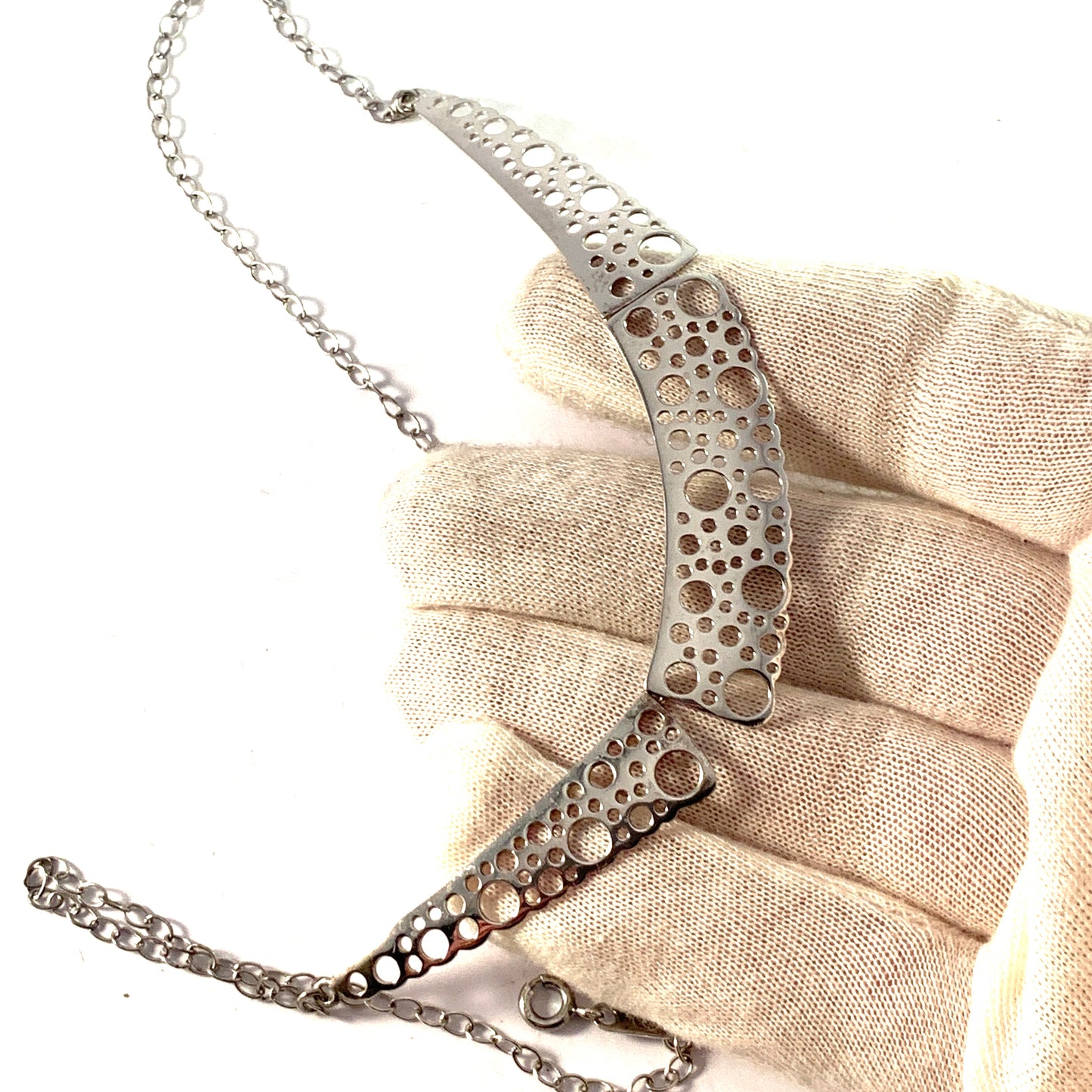 Liisa Vitali for Kultakeskus, Finland Vintage Sterling Silver Necklace.