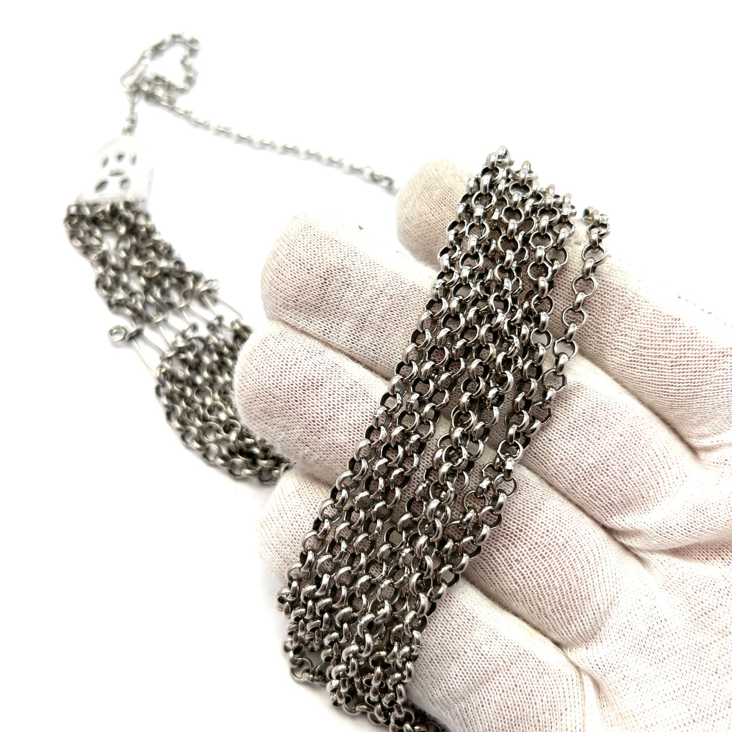 Kalevala Koru, Finland. Vintage Silver Plated Copper Necklace. Design: Birds of Paradise.