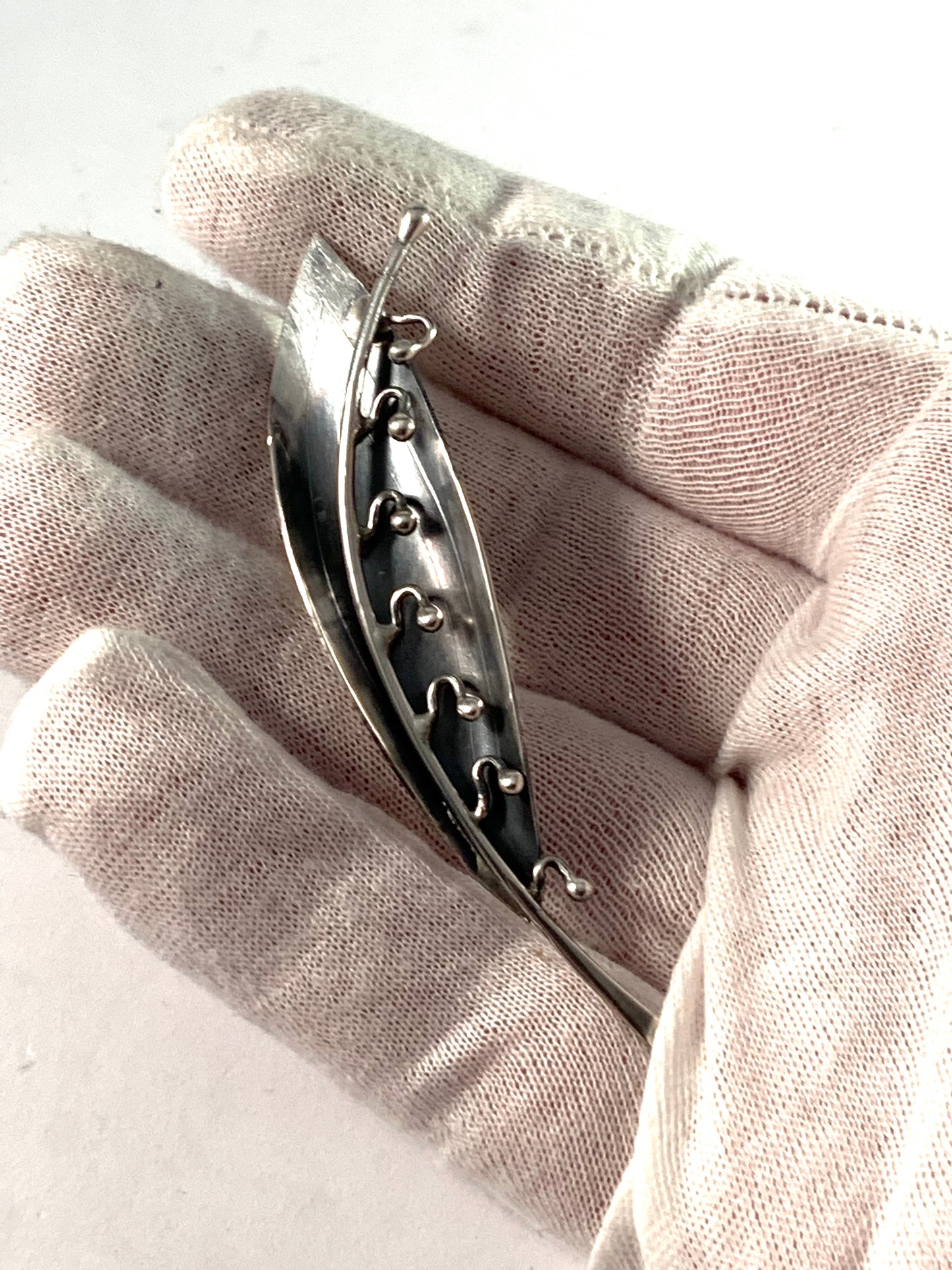 Röijersten & Cederwall, Sweden 1952 Silver Lily Brooch.