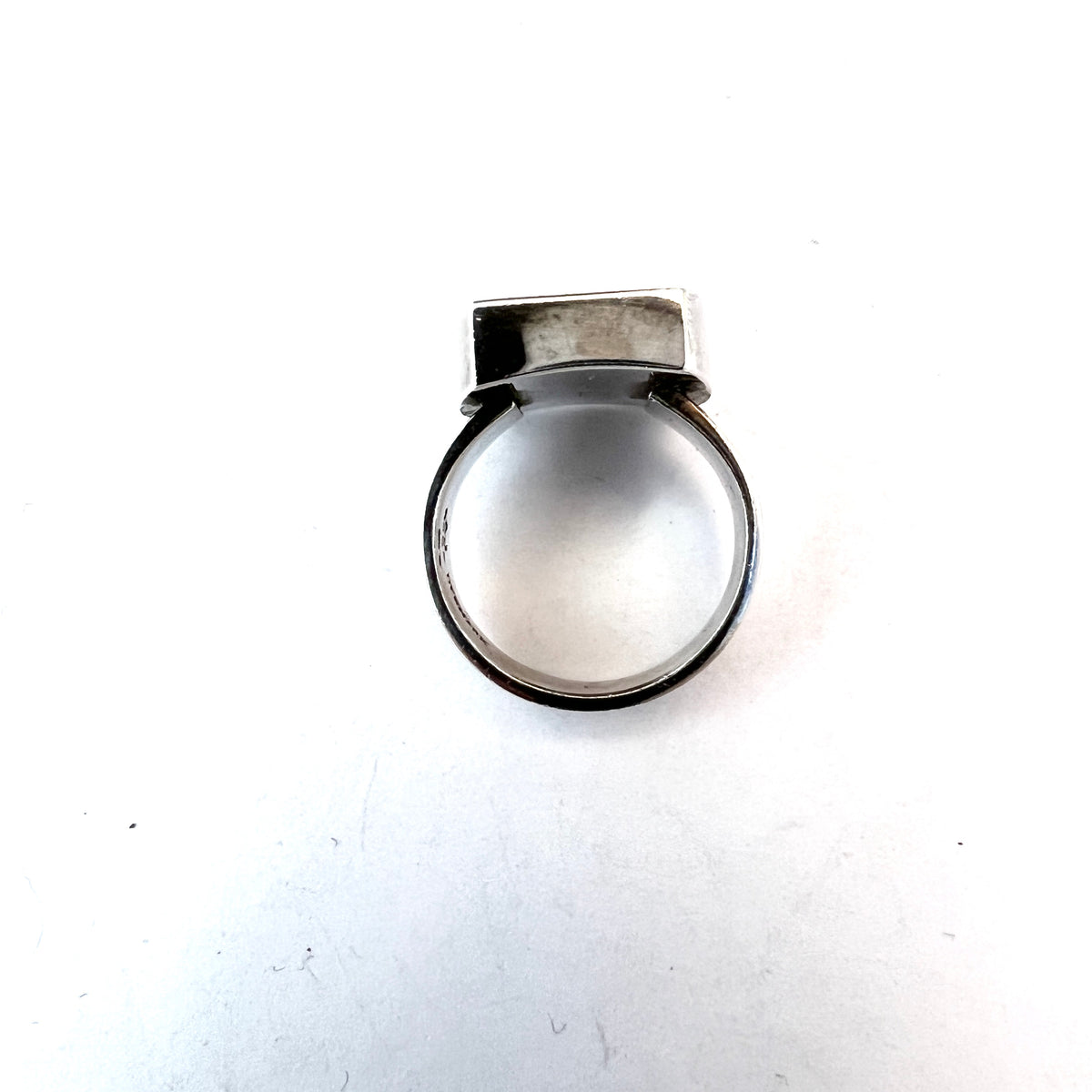 Arne Johansen Denmark Vintage 1960s Sterling Abalone Ring.
