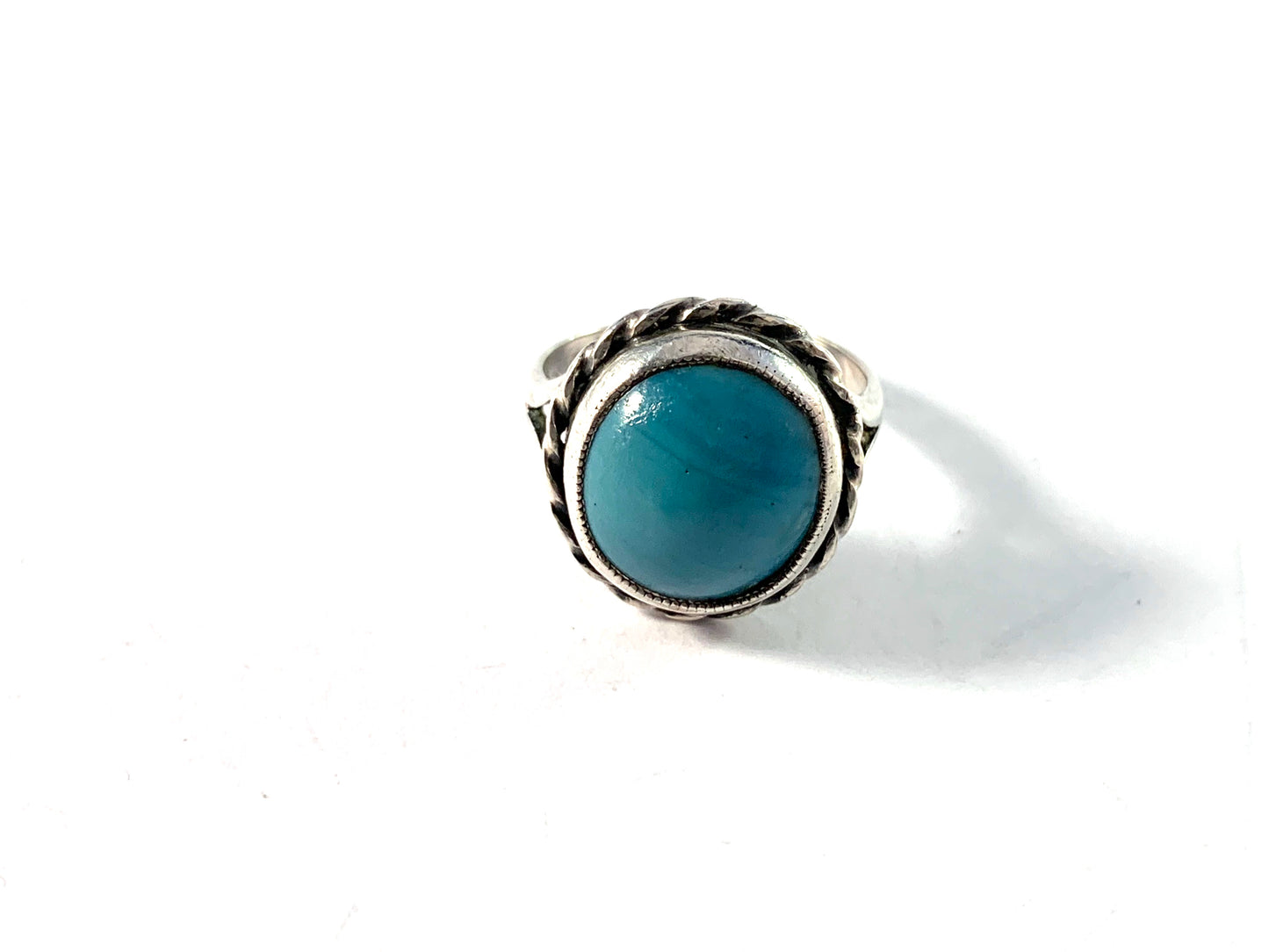 Märta Lindgren, Sweden year 1961 Solid Silver Bergslagen-stone Ring.