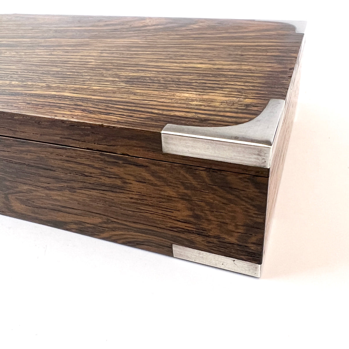 Hans Hansen, Denmark. Mid-century Silver Rosewood Table Box.