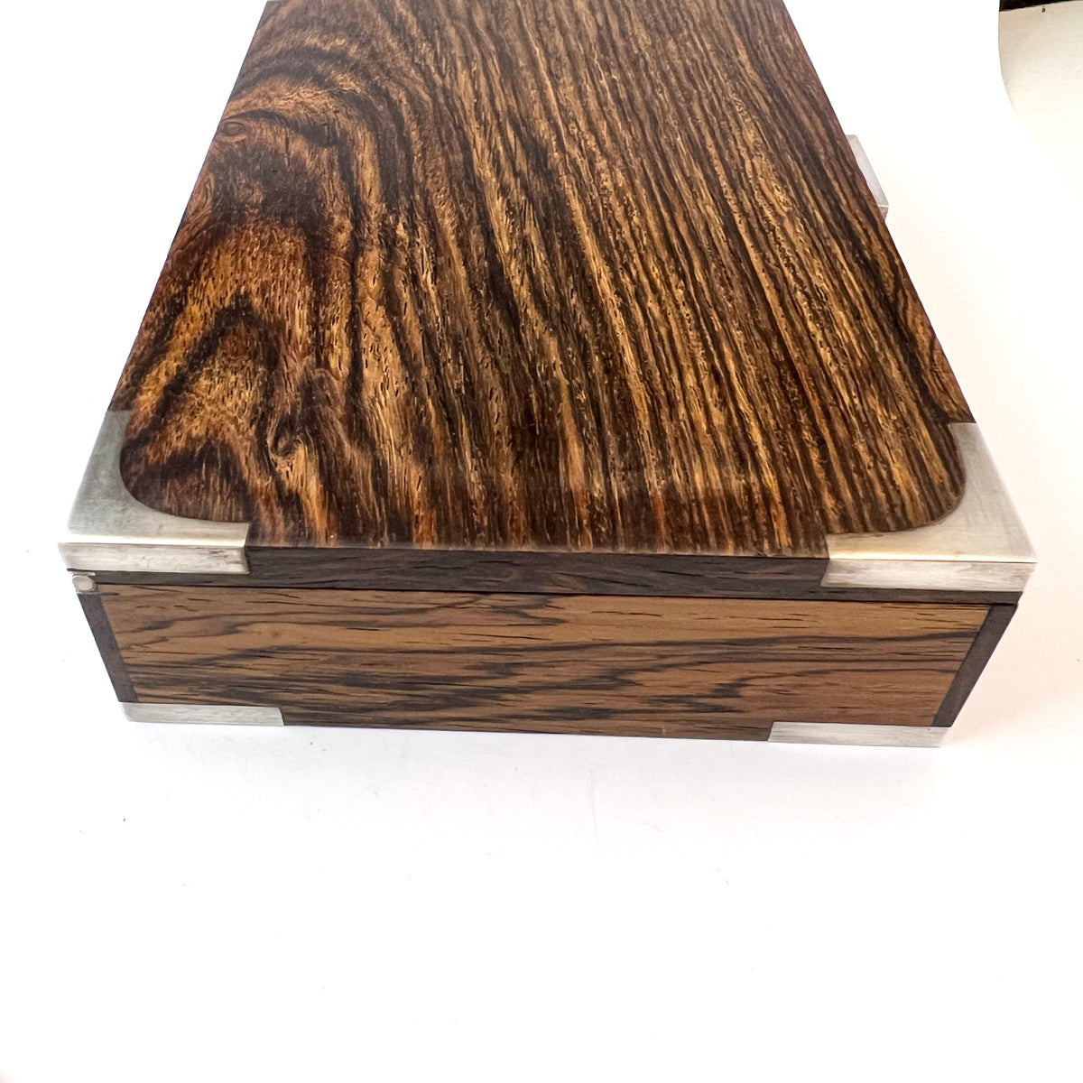 Hans Hansen, Denmark. Mid-century Silver Rosewood Table Box.