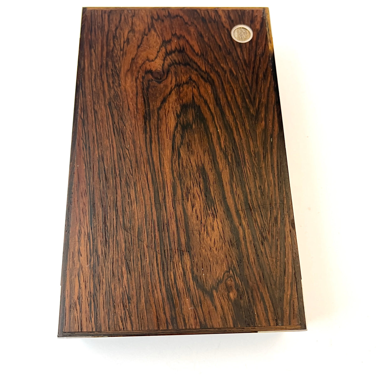 Hans Hansen, Denmark. Mid-century Silver Rosewood Table Box.