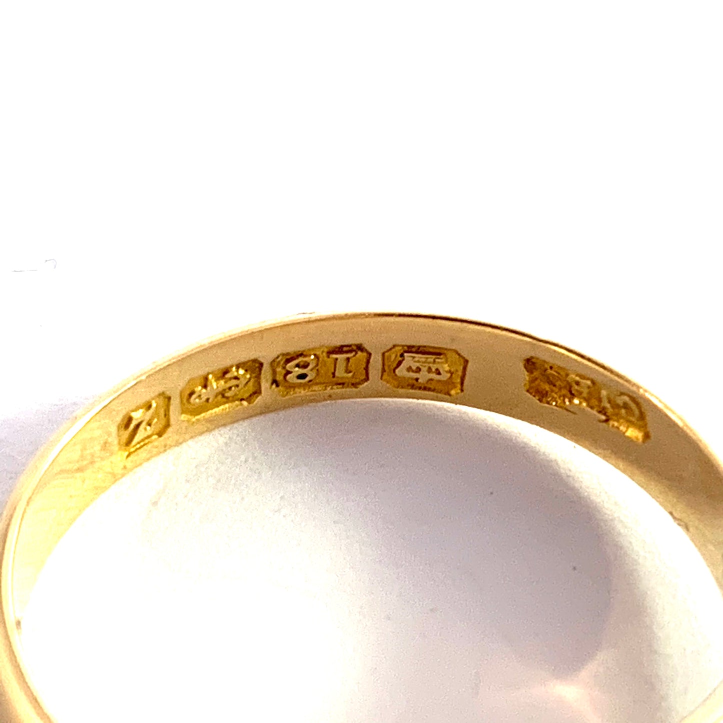 EJ Clewley & Co, Birmingham 1899. Victorian 18k Gold Diamond Gypsy Ring.