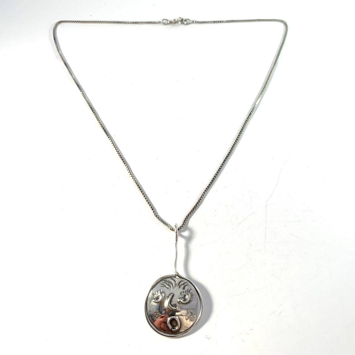 Owe Johansson, Sweden. Vintage Sterling Pendant. Signed.
