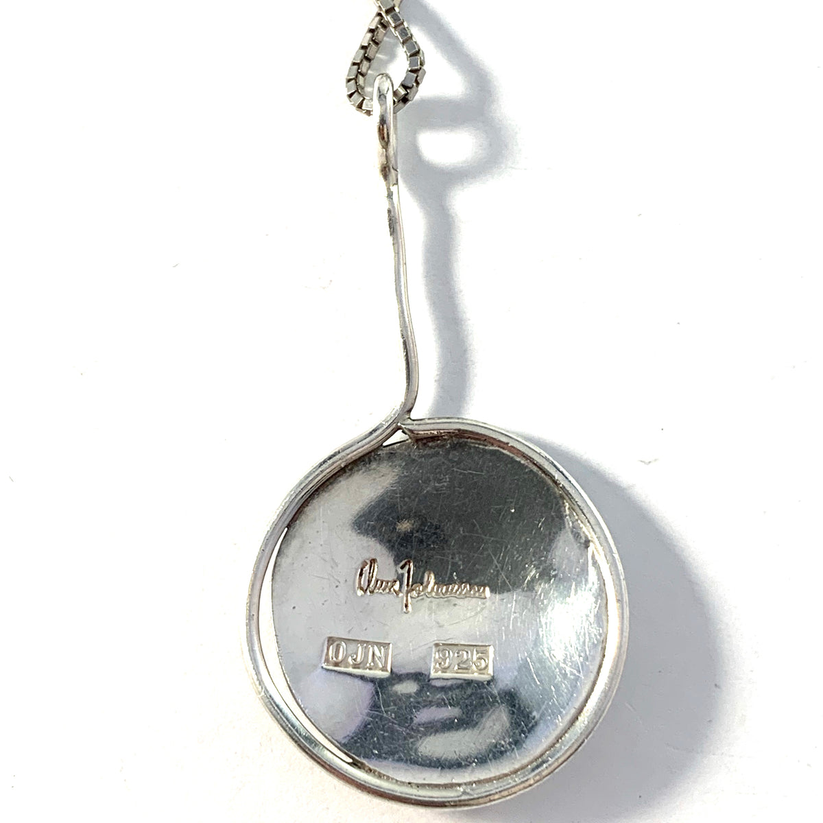Owe Johansson, Sweden. Vintage Sterling Pendant. Signed.