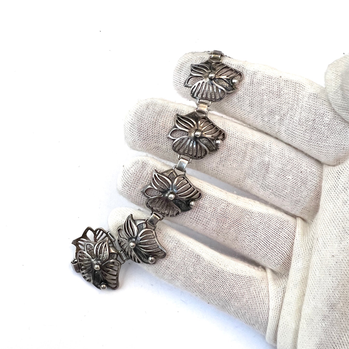 Soviet USSR c 1960-70s. Sterling Silver Bracelet.