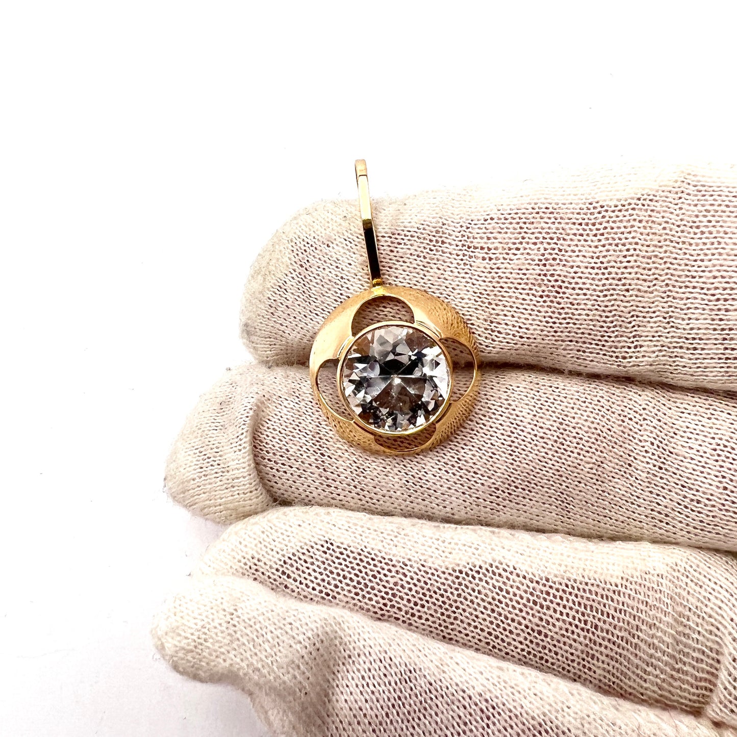 ベングト・ハルベリ、スウェーデン、1969年。ヴィンテージ 18K ゴールド ロッククリスタル ペンダント。