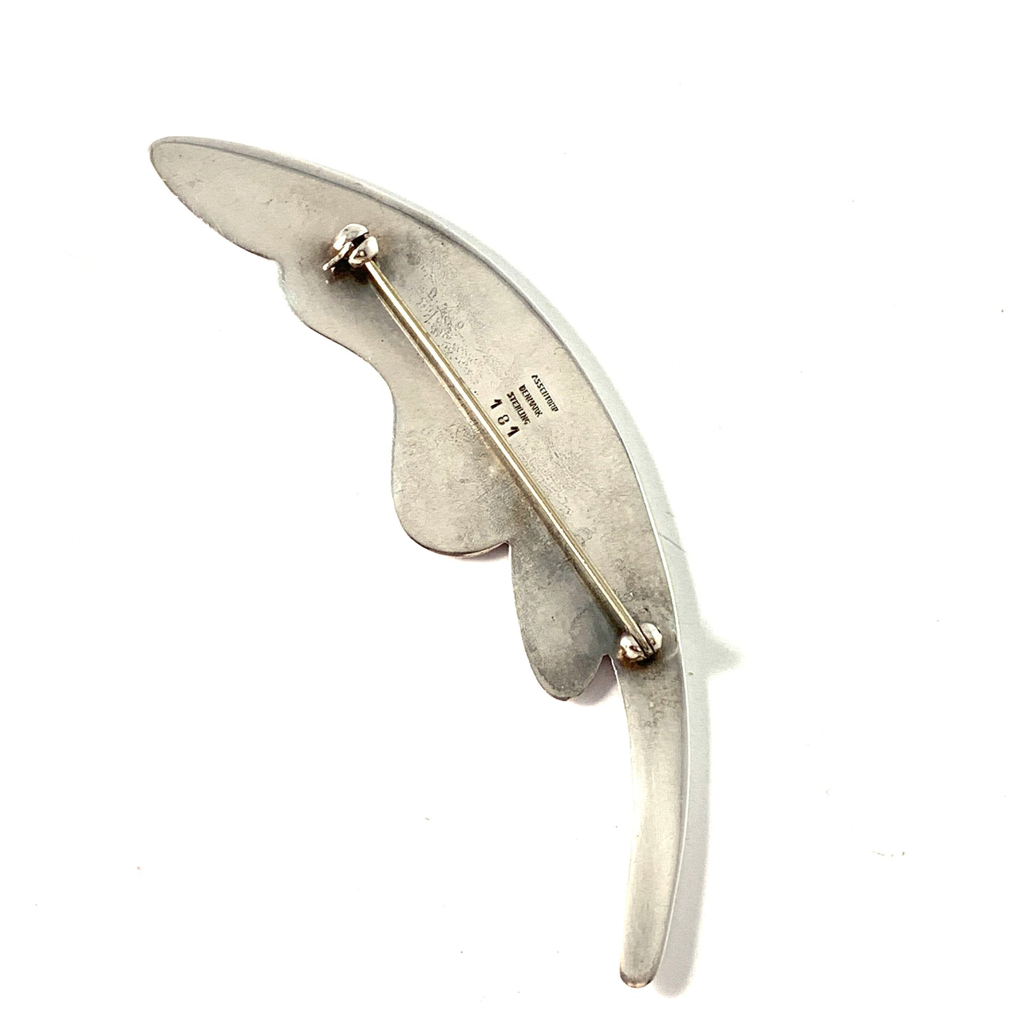 Assentorp, Denmark c 1960s. Large Green Enamel Brooch. 3.8 inch