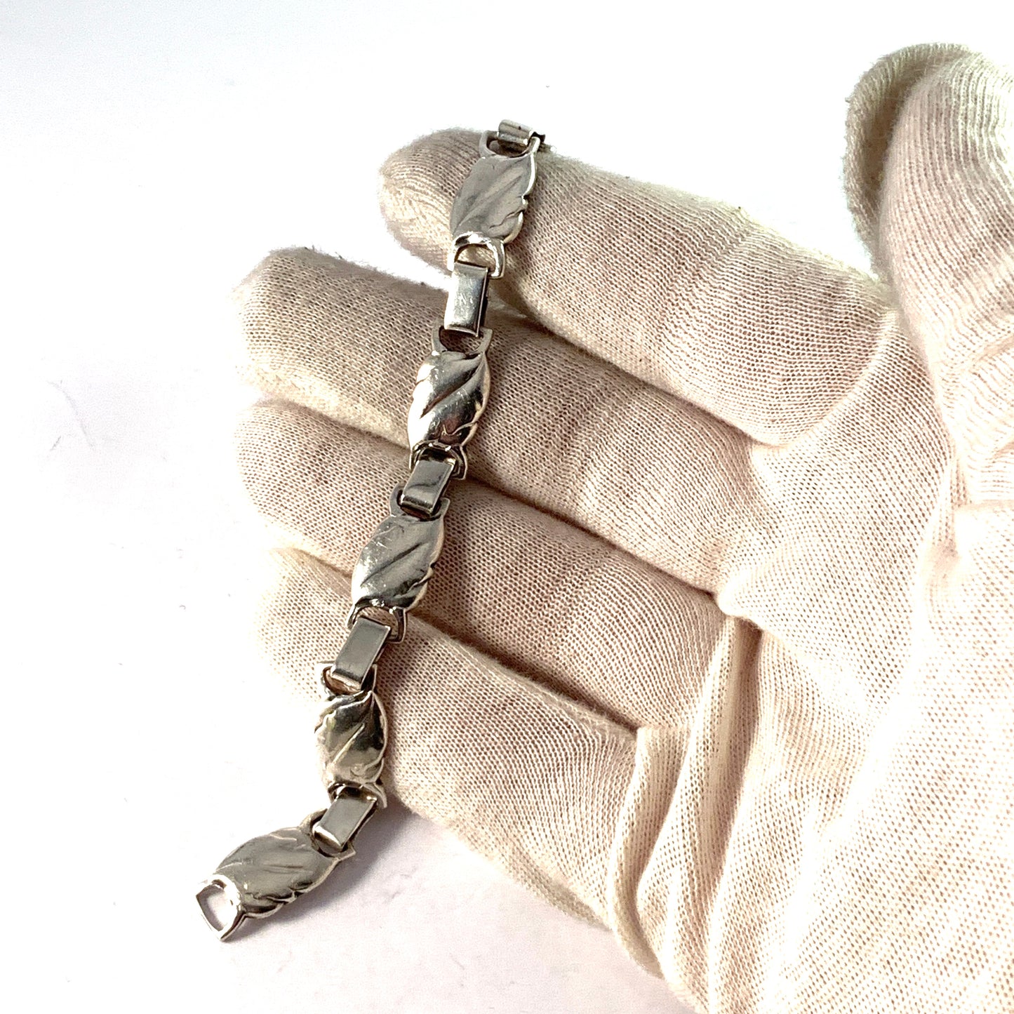 Eiler & Marløe, Denmark 1940s Solid Silver Link Bracelet.