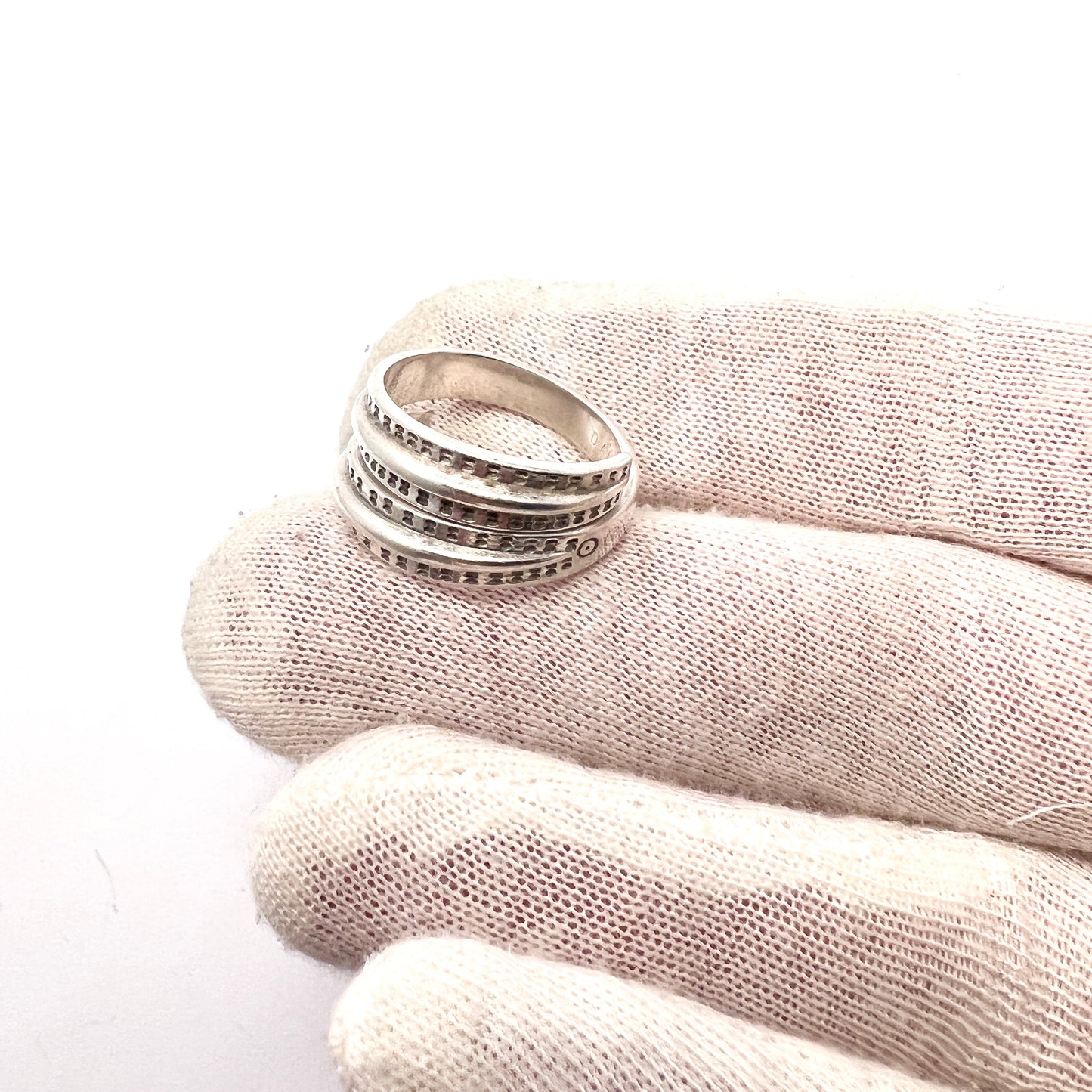 David Andersen, Norway 1960s Viking Saga Series Sterling Silver Ring.
