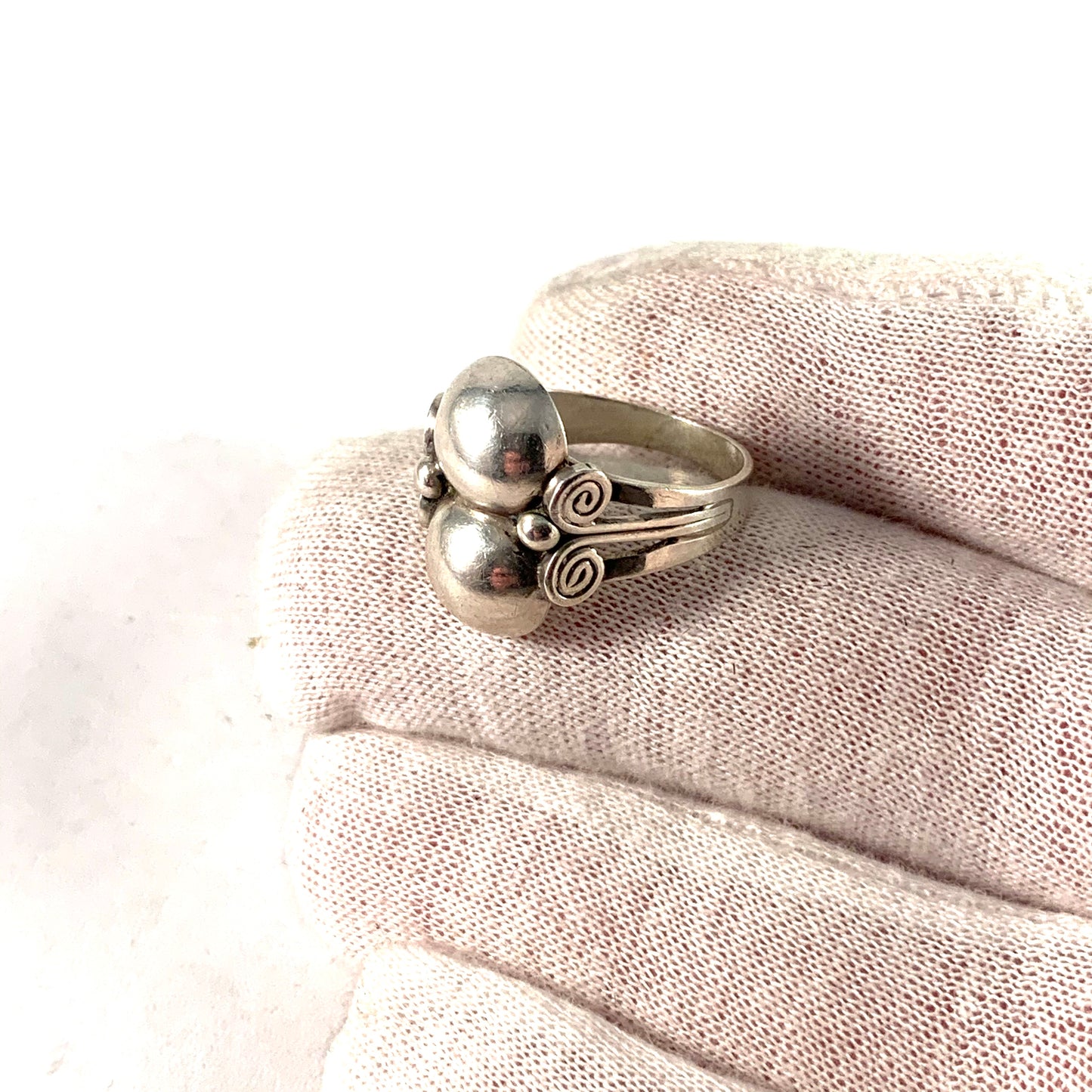 Julius A.L. Klagenborg, Copenhagen Denmark 1950s Silver Ring.