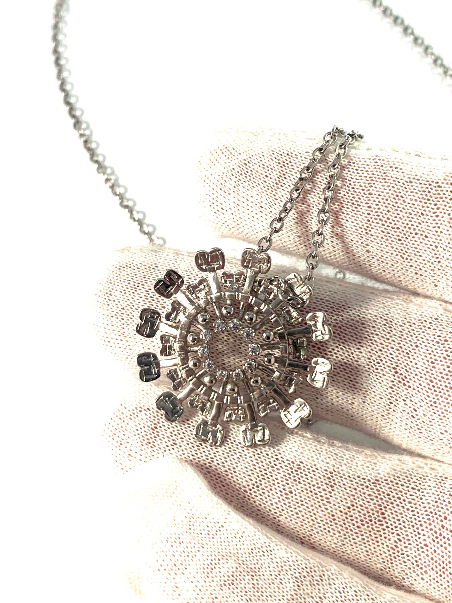 Tapio Wirkkala for Kultakeskus Finland. Vintage Sterling Pendant Necklace.