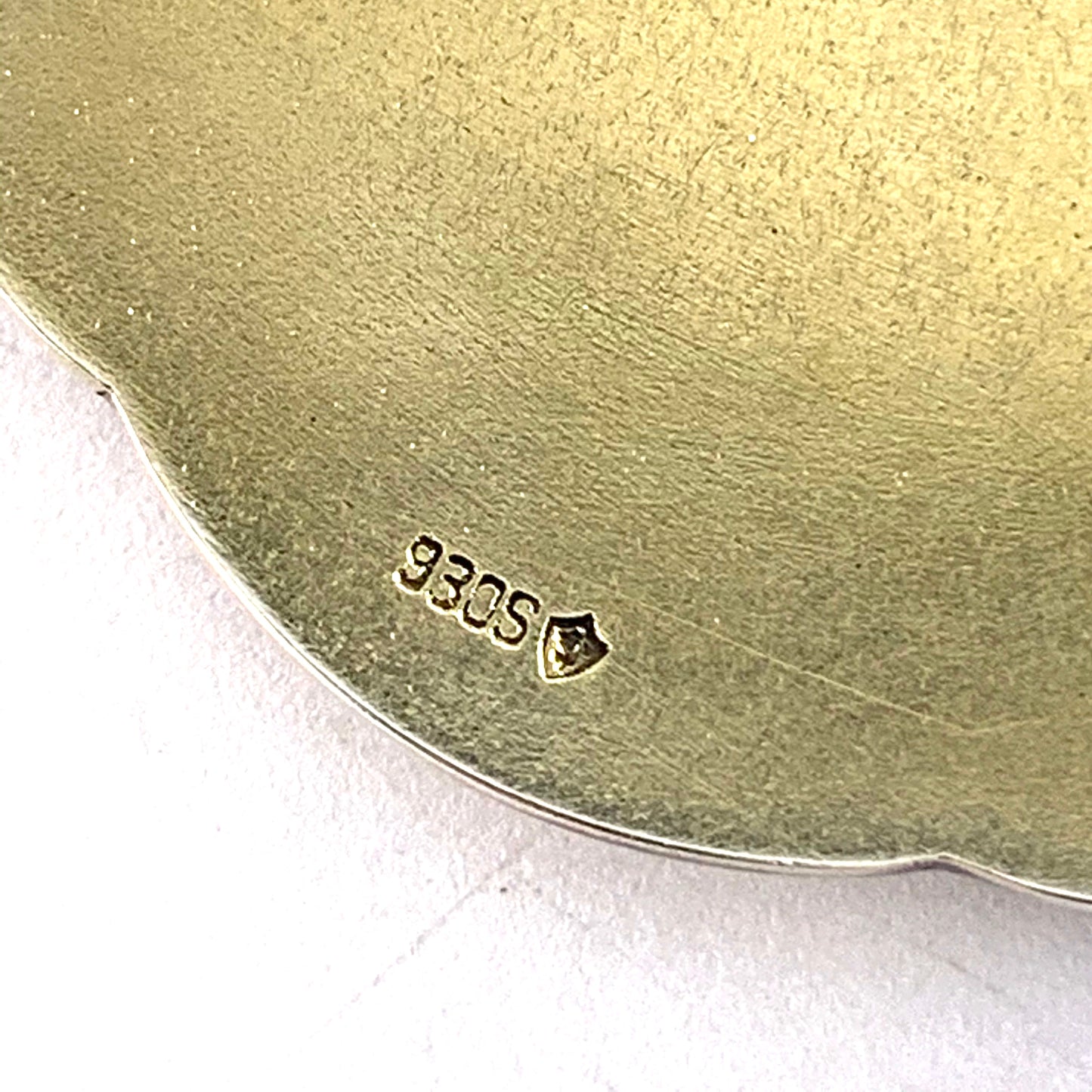 Norsk Filigransfabrikk, Norway Antique Large 930 Sterling Silver Enamel Brooch