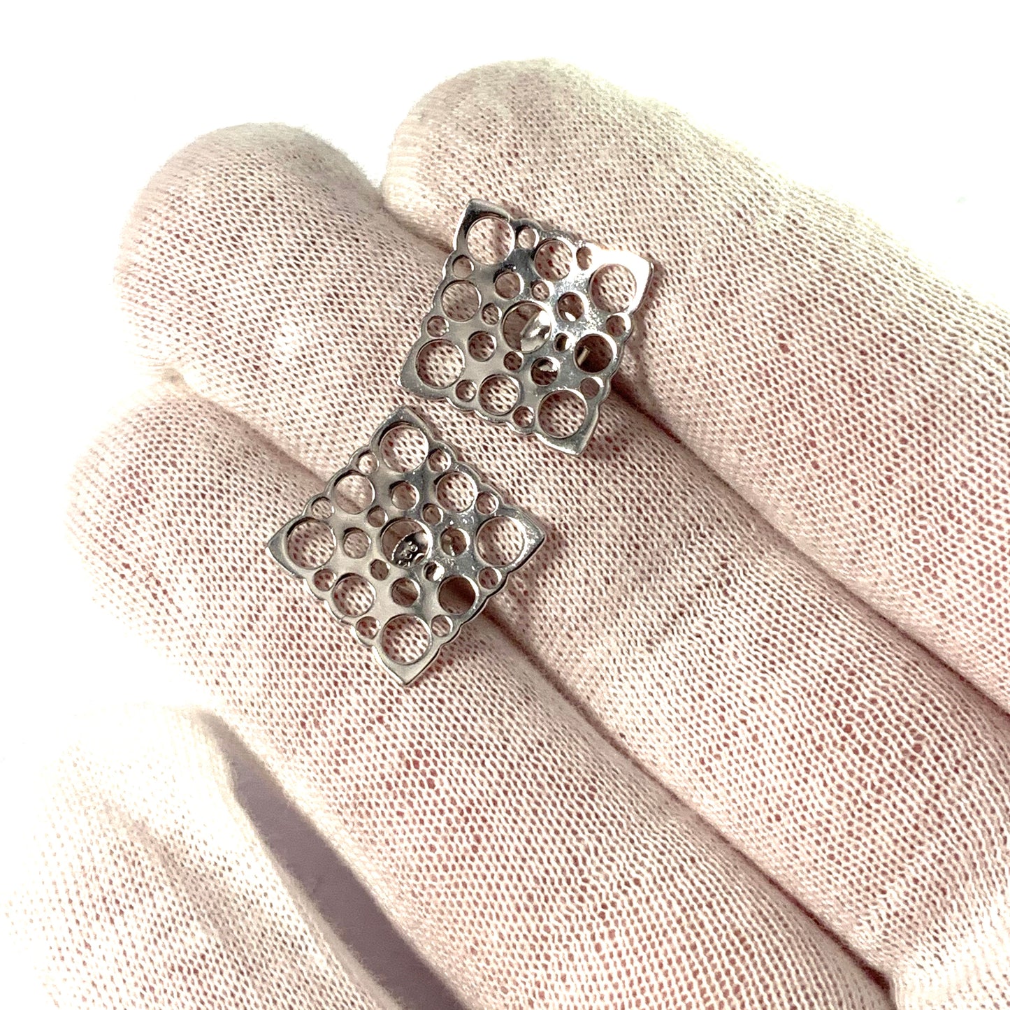 Liisa Vitali for Kultakeskus, Finland Vintage Sterling Silver Earrings.
