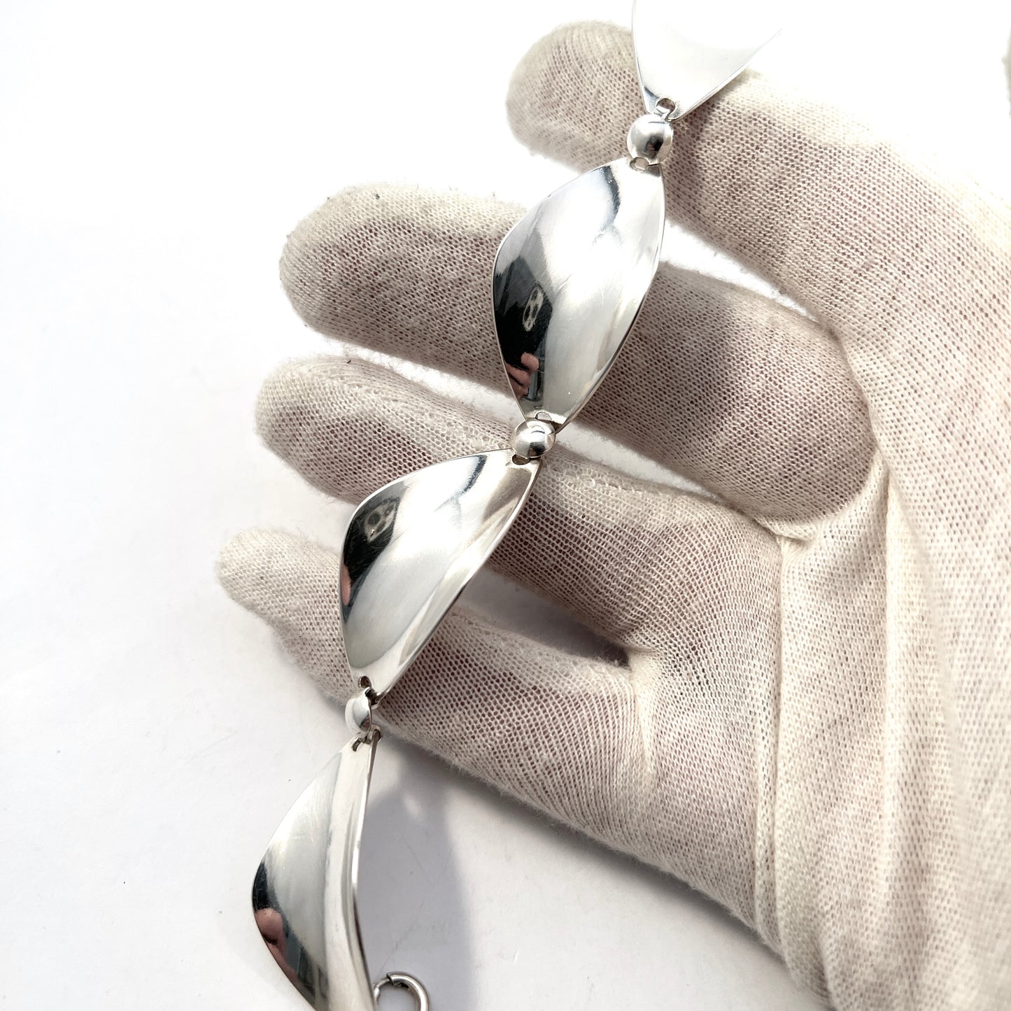 Alton, Sweden 1972 Vintage Modernist Sterling Silver Bracelet.