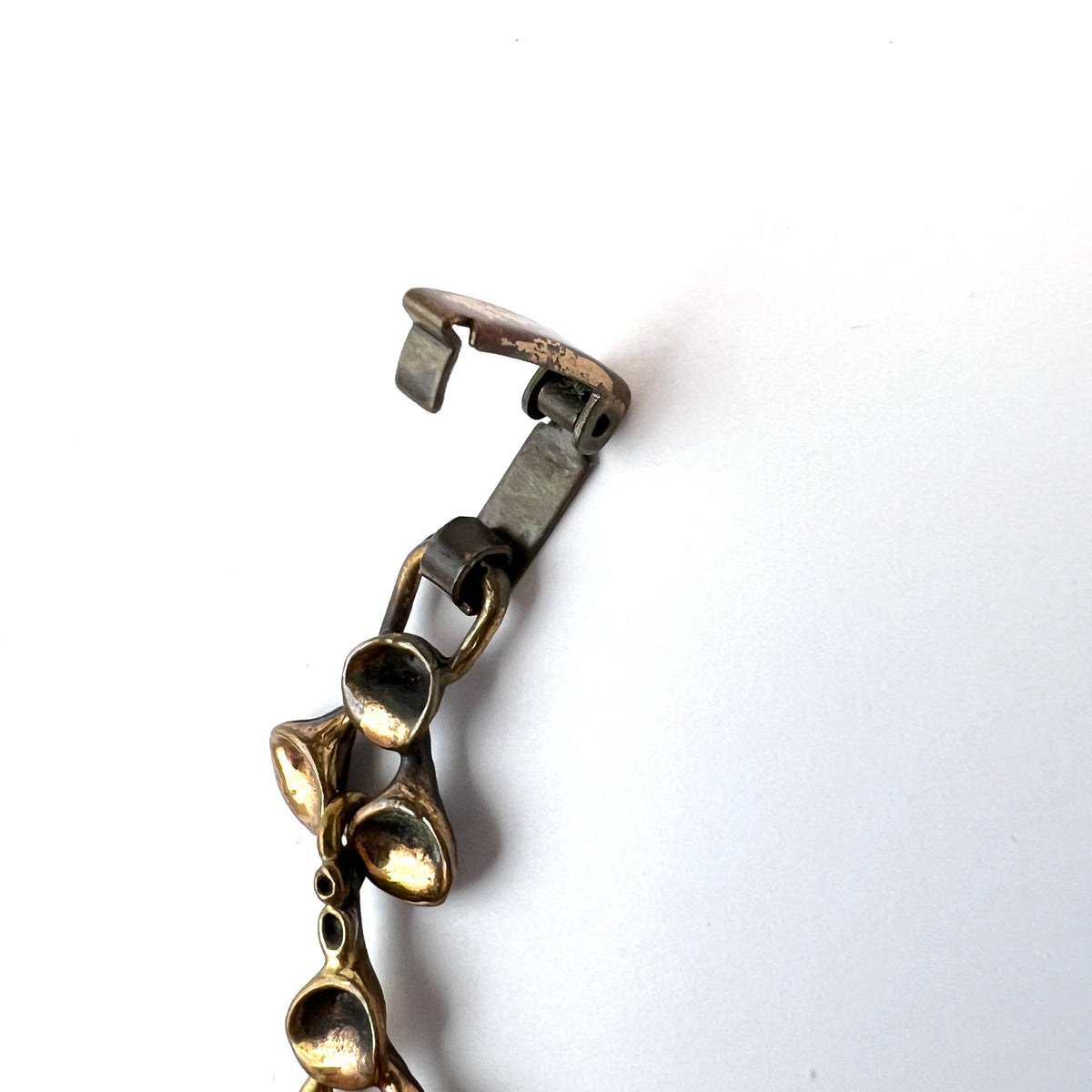 Hannu Ikonen Finland 1970s Reindeer Moss Design Bronze Bracelet.