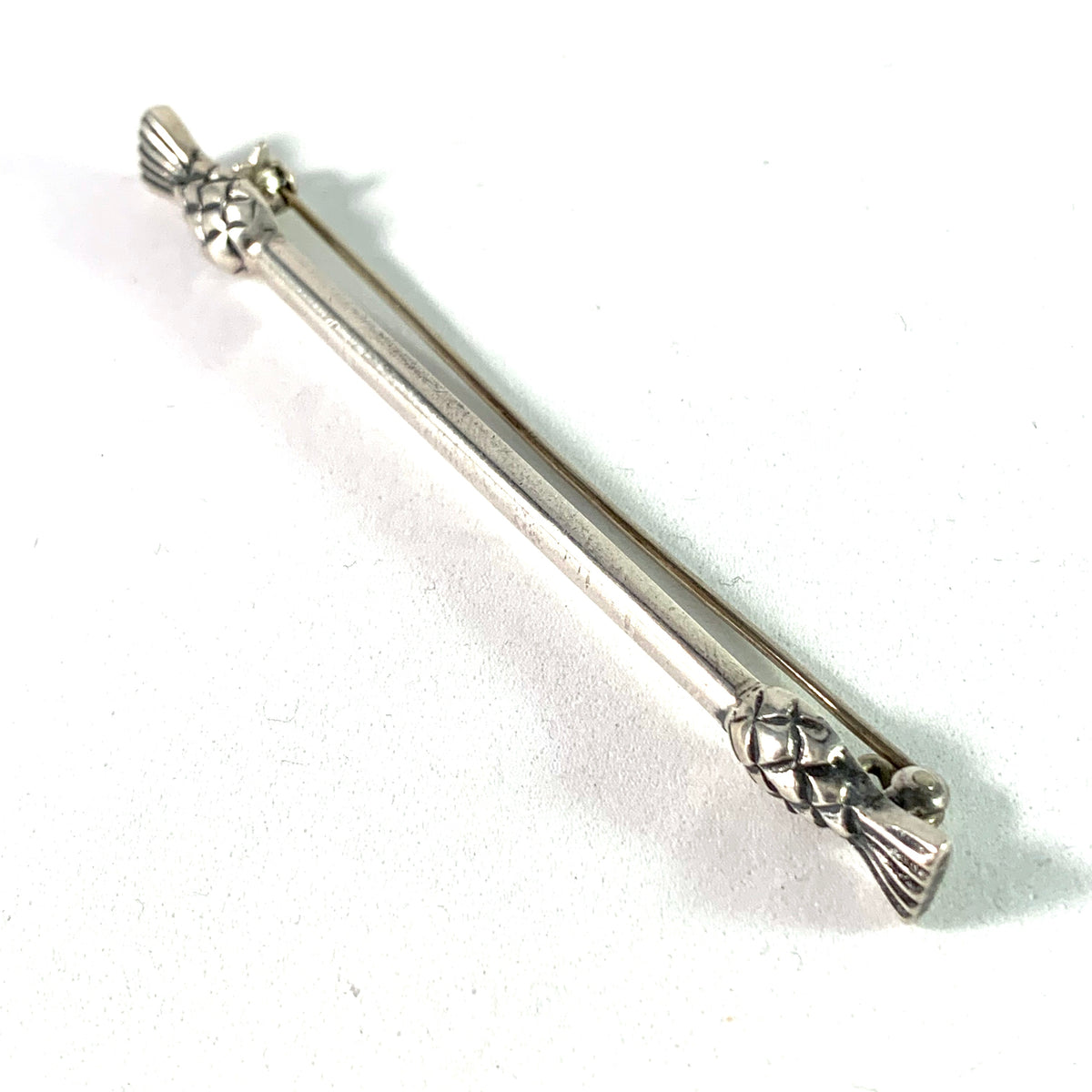 Hans Hansen, Denmark 1940s Rare Sterling Silver Pin Brooch.