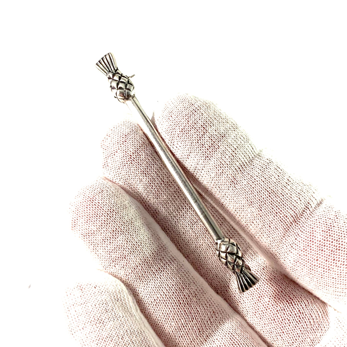 ハンス・ハンセン、デンマーク、1940 年代の希少なスターリング シルバーのピン ブローチ。