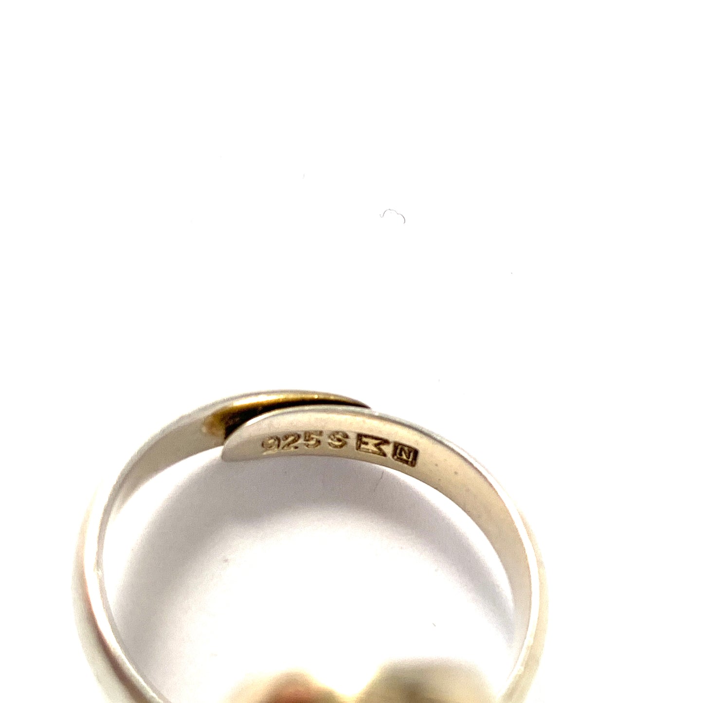 Einar Modahl, Norway Vintage Mid Century Sterling Silver Enamel Ring