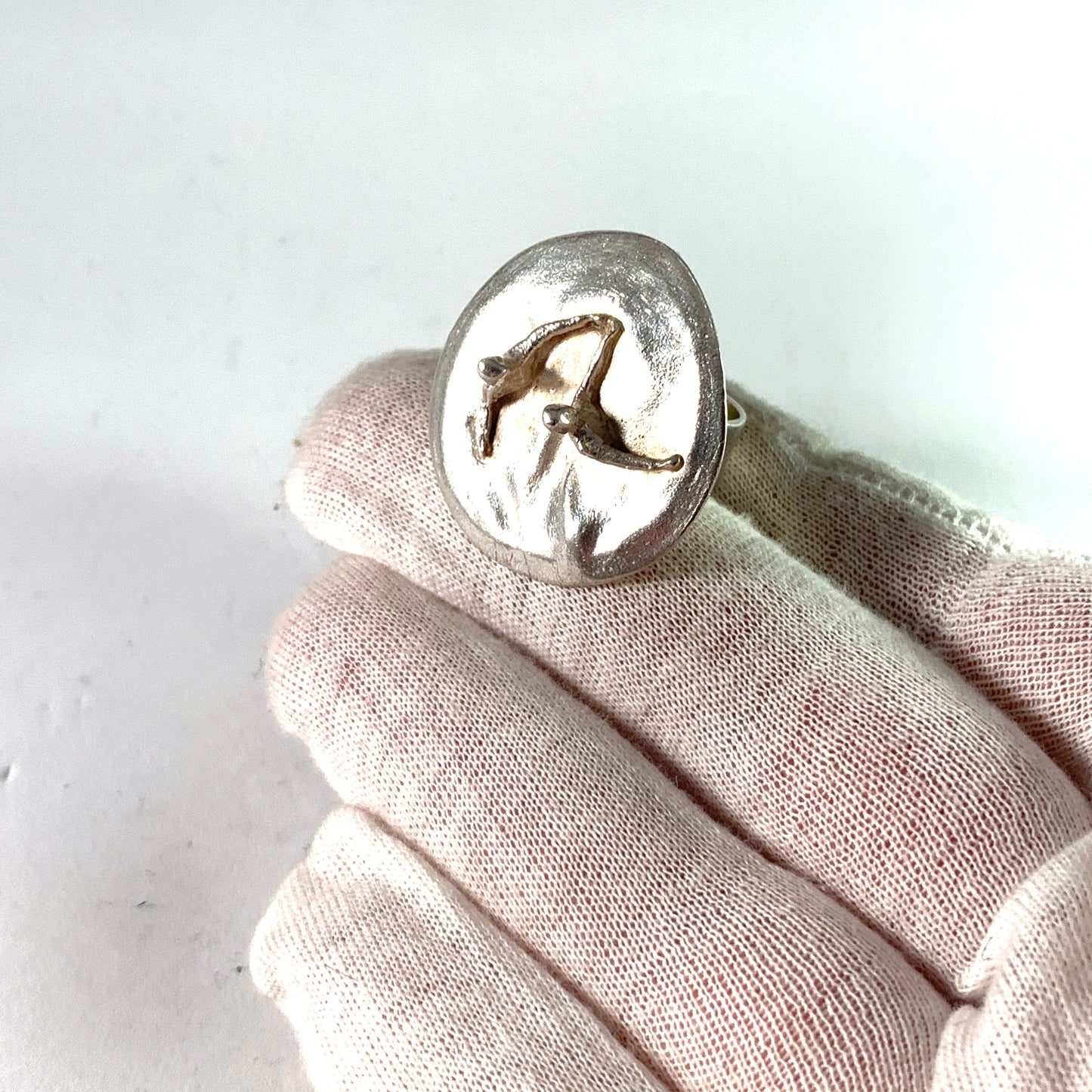 Bjorn Weckstrom for Lapponia 1971 Sterling Silver Ring. Design: Dance in the Galaxy.