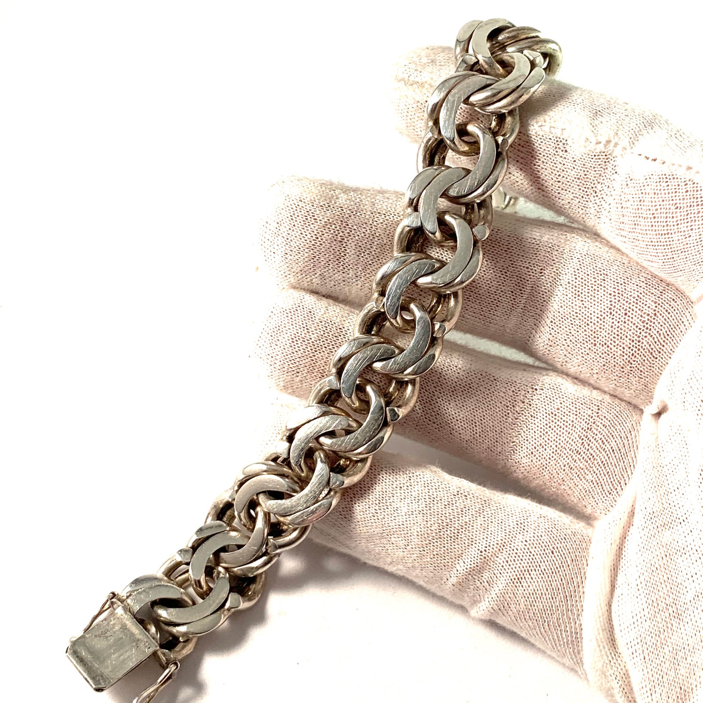 Victor Jansson, Sweden 1967 Massive 2.87oz Sterling Unisex Bracelet