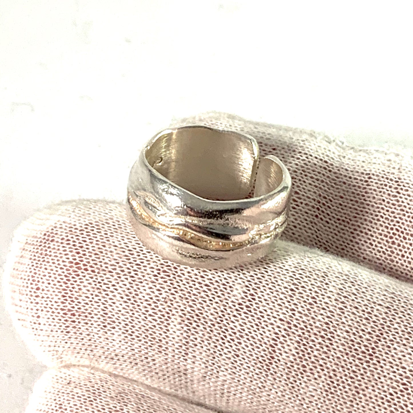 Bjorn Weckstrom Lapponia Finland 1973 Sterling Silver Ring.