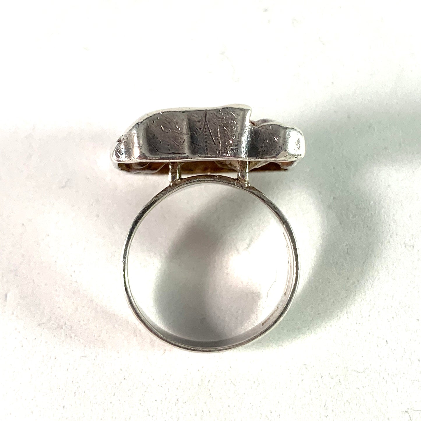 マッティ J ヒュヴァリネン、フィンランド 1970 年代のスターリング シルバー リング